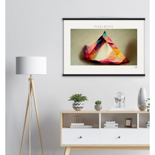 Herbst Poster Set mit Leisten aus Holz - Paper Fall-No. 5: "Autumn Warmth" "Herbstliche Wärme"- Kunstdruck - Künstler: John Grayst - Pixelboys -