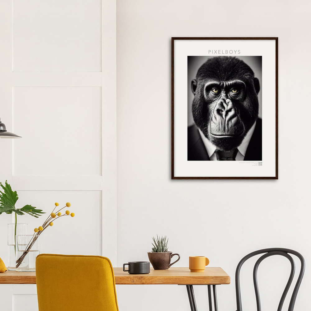 Poster mit Rahmen - Business Animals No. 1 "Albert" - Künstler: "John Grayst" Kunstdruck - Wandbild - Pixelboys - Atelier - Milano - Berlin - Munich - Madrid - New York - Dubai - Paris - Tokio - Rom - Lisbon - Ottawa - Bern Switzerland - Amsterdam - Seoul -