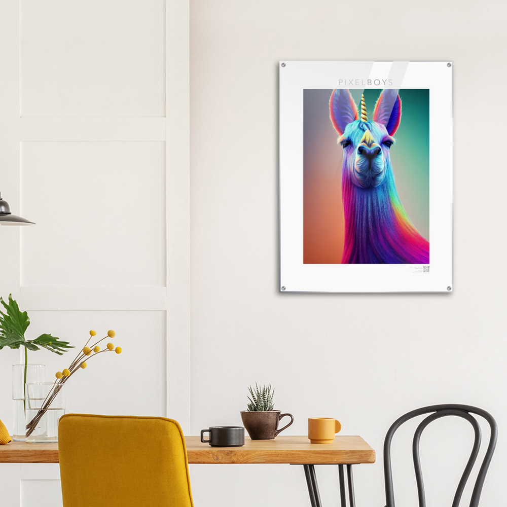 Acylbild - Karma Lama No. 3 - "Bob" - Acryldruck - Bob the Drag Queen - LGBTQI+ - Christopher Street Day - Pride Month - Lesbian - Gay - Bisexual - Transgender - Queer & Intersexual - rainbow flag - unicorn - einhorn - rainbow - regenbogen - heteronormativity - Drag Queens - Asexual - Künstler: "John Grayst" - Pixelboys - Atelier - Acryldruck - Museum - Germany - Berlin - USA - America - New York City - Los Angeles - Chicago - Houston - Phoenix - Philadelphia - Paris - Rom -