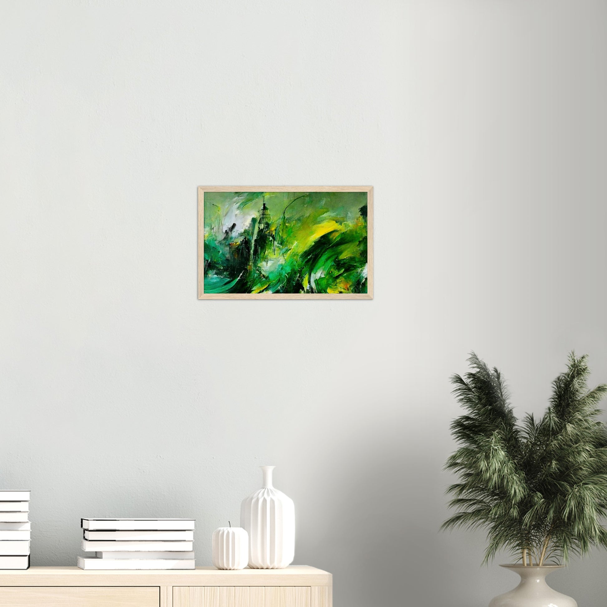 Poster mit Holzrahmen - „Revenge of Nature“ - The Capitol - Washington D.C. - Ölgemälde - Capitol - Abstract - USA - Planet - Fineart - Green Sea - Wandkunst - Holzrahmen - Poster with frame - Abstract Green - artwork - art brand - printed cup personalized - Holzleisten - pixelboys - Kunstdrucke - wandbilder - wall art - Kunst auf Tassen  - Office Poster - Gastrotassen - Wanddekoration - Fineart  - Colorfull - Dynamic - Acrylkunst - Geschenkidee - Office Poster - Acryldruck - Abstrakte Kunst -