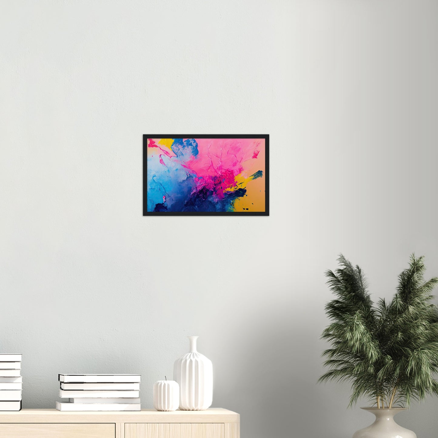 Poster mit Rahmen (Holz) in Museumsqualität - Color Splash - Art of Cubism - Fineart - bunt - Wandkunst - Colorfull - Poster with frame - Abstract Blue Kollektion - artwork - art brand - printed cup personalized - pixelboys - Kunstdrucke - wandbilder - wall art - Kunst auf Tassen - vintage art - Office Poster - Gastrotassen - Wanddekoration - Geschenkidee  - political peace - Baloon - Geschenkidee - Acrylkunst - Geschenkidee - Office Poster - Acryldruck - Abstrakte Kunst