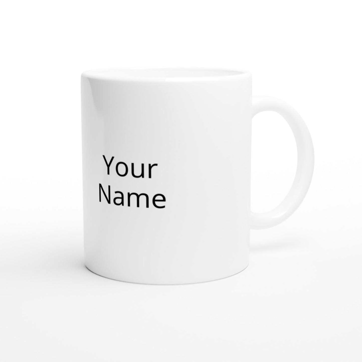 Personalized mug - Tiny robot with a present - "Tiny Sam"