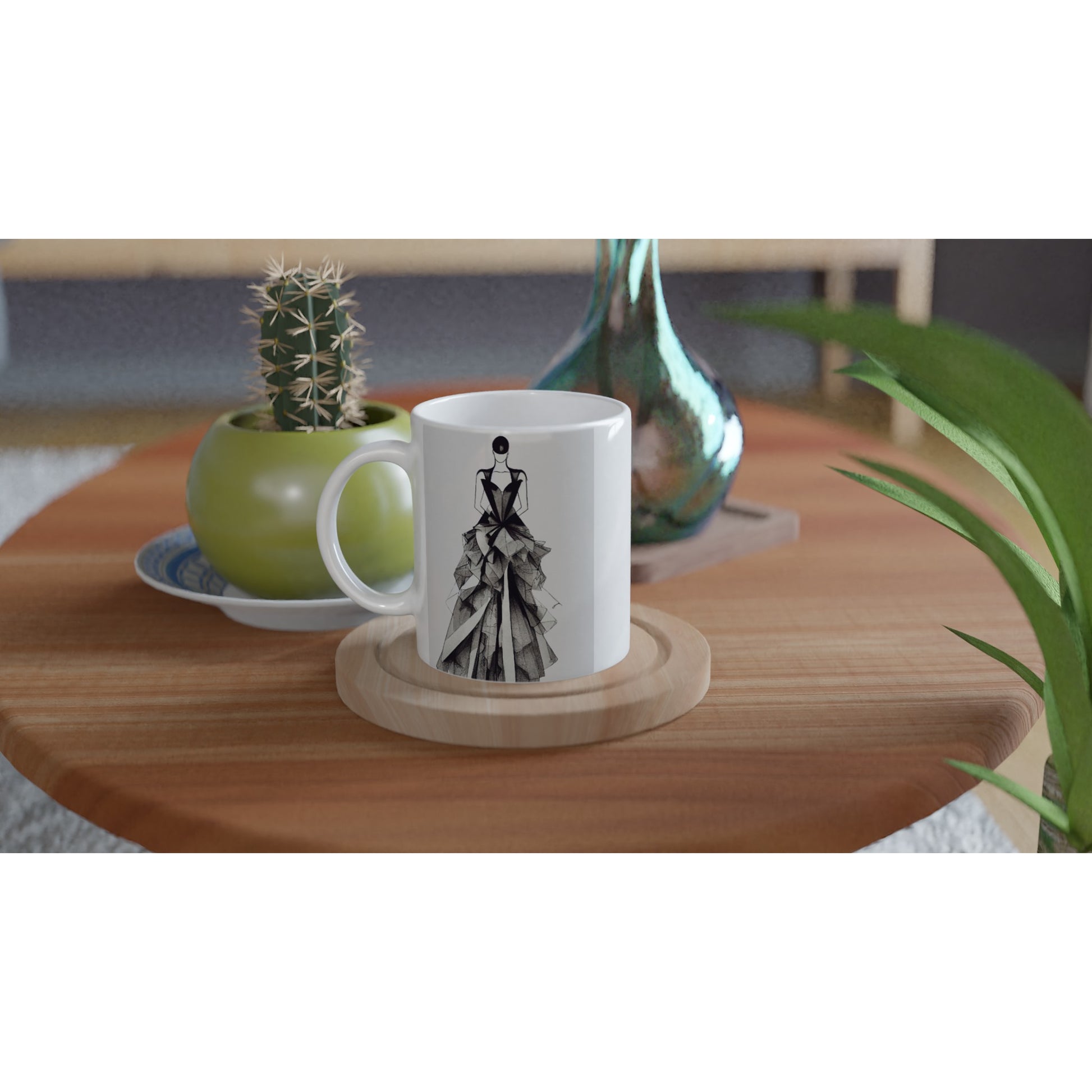 Personalisierte Tasse - Haute Couture - No. 4 - "Alice" - Künstler: "The Unknown Artist Nb. 517" - Fine art - Bedruckte Tasse - Kunst auf Tassen - Kunstdruck - Office Poster - Wall Art - Wandkunst - Wandbild - Pixelboys - Fine Art - Frankreich - Paris