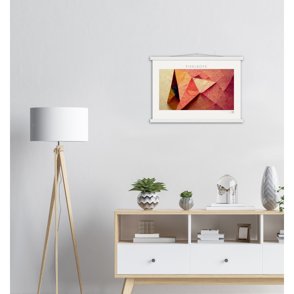 Poster Set mit Leisten aus Holz - Paper Fall-No. 2: "Autumn Corner" - "Herbst Ecke" - Künstler: John Grayst - Pixelboys - Poster mit Herbstmotiven & Holzleisten