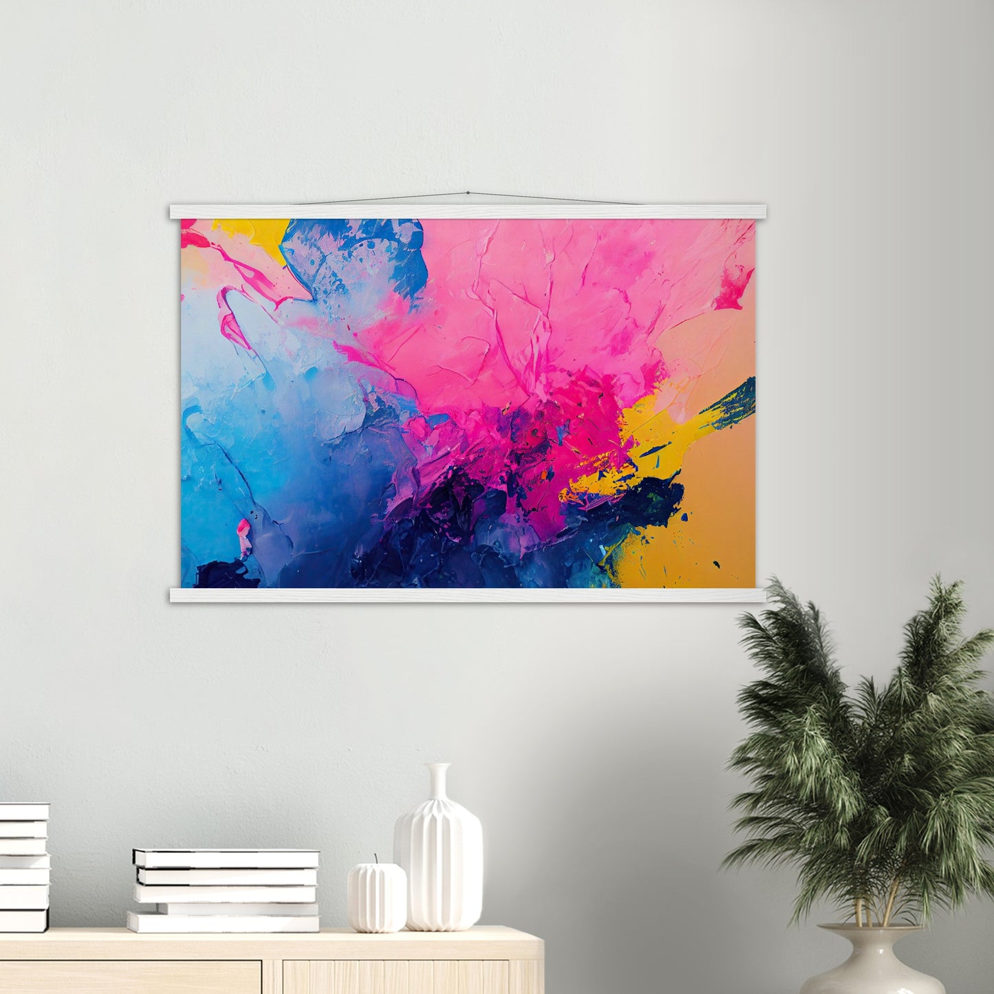 Poster mit Leisten (Holz) in Museumsqualität - Color Splash - Cubism of Art - Fineart - bunt - Wandkunst - Colorfull - Poster with frame - Abstract Blue Kollektion - artwork - art brand - printed cup personalized - pixelboys - Kunstdrucke - wandbilder - wall art - Kunst auf Tassen - vintage art - Office Poster - Gastrotassen - Wanddekoration - Geschenkidee  - political peace - Baloon - Geschenkidee - Acrylkunst - Geschenkidee - Office Poster - Acryldruck - Abstrakte Kunst