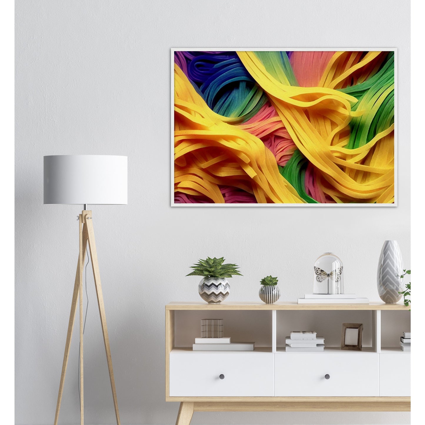 Poster mit Rahmen - Noodles upside-down - Pasta Love - Italien - China - Restaurant - Nudeln - Pasta - Teigwaren  - Wandkunst - Kunstdruck - Acryldruck - Kunstwerk - Office Poster - Poster mit Rahmen - Kaffee Tasse - Poster mit Leisten - Bedruckte Tassen - Kunst Marke - Art Brand - Kunstdrucke - Papier: 250g/qm - Künstler: Pixelboys - Poster with frame - Geschenkidee - Atelier Rome - Atelier Bologna - Atelier Milano -