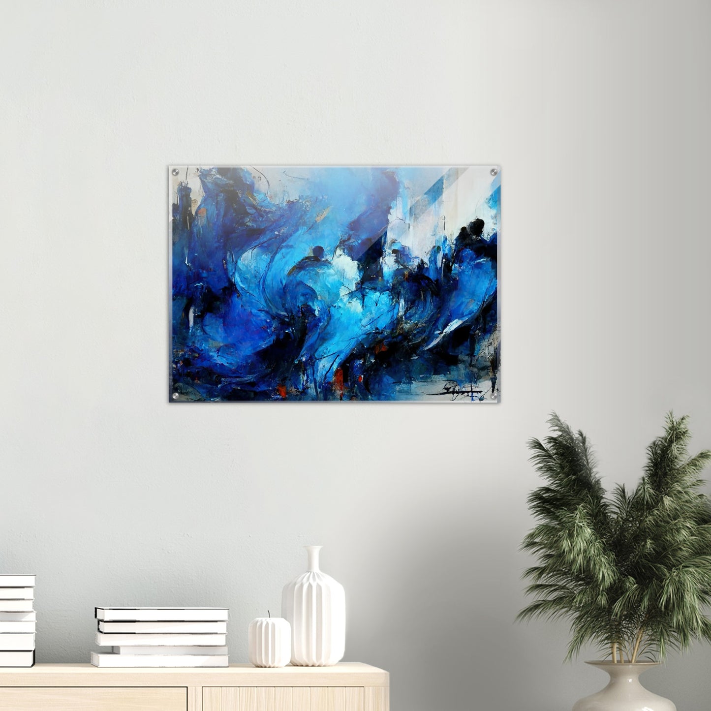 Acrylbild auf Glas in Museumsqualität - Blue Revolution - Art of Cubism - Fineart - Peace - Wandkunst - Mankind - Poster with frame - Abstract Blue Kollektion - artwork - art brand - printed cup personalized - pixelboys - Kunstdrucke - wandbilder - wall art - Kunst auf Tassen - vintage art - Office Poster - Gastrotassen - Wanddekoration - Geschenkidee  - political peace - freedom - uno - Geschenkidee - Acrylkunst - blauhelme - Geschenkidee - Office Poster - Acryldruck -