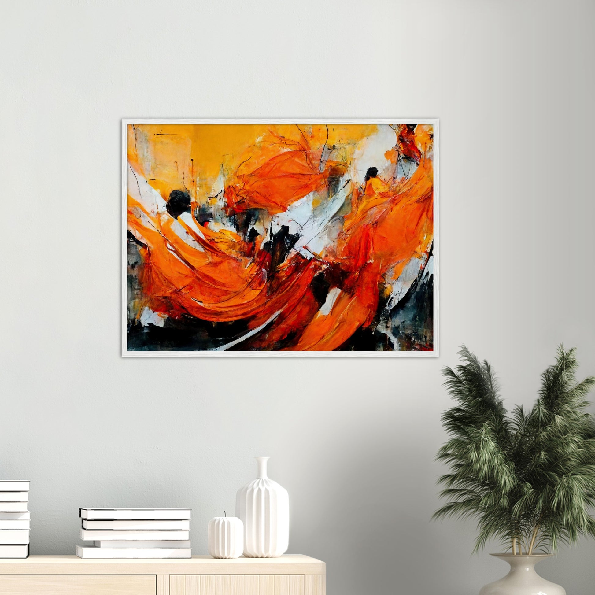 Poster mit Rahmen - „Strolling in Amsterdam“ - Orange Pain - autumn - Ölgemälde - Abstract - Dutch Art - Abstract - Fineart - Herbstsonne - Wandkunst - Holzrahmen - Poster with frame - Abstract Orange - artwork - art brand - printed cup personalized - Holzleisten - pixelboys - Kunstdrucke - wandbilder - wall art - Kunst auf Tassen  - Office Poster - Gastrotassen - Wanddekoration - Fineart  - Colorfull - Dynamic - Acrylkunst - Geschenkidee - Office Poster - Acryldruck - Abstrakte Kunst -