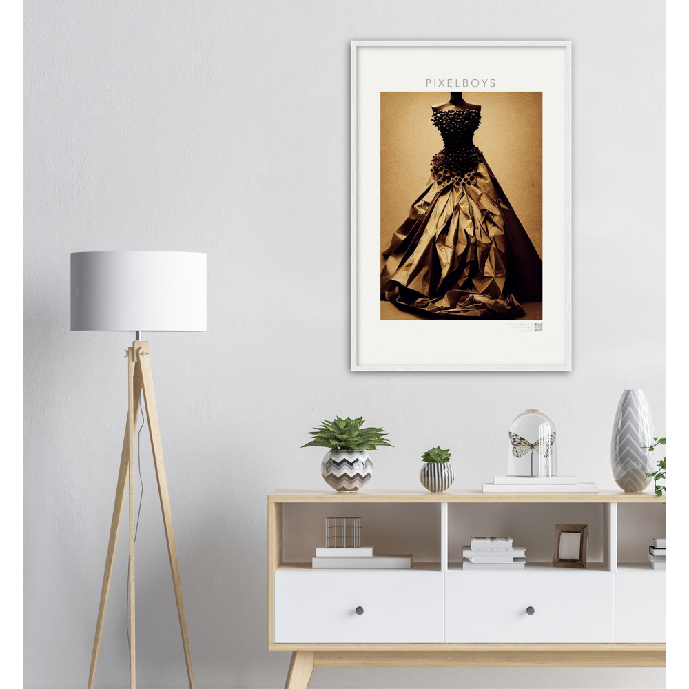 Poster mit Rahmen - Art Du Café - Hot Fashion - No. 2 - "Isabella" - Kaffebohnen Liebe ♡ - Amore ♡ - Pizza Pasta Love - Kaffe Liebe ♡- Künstler: "The Unknown Artist Nb-517" - Kunstdruck - Wandbild - Poster - Pixelboys - Atelier - Mailand - Rom - Neapel - Turin - Palermo - Catania - Florenz - Genua - Bologna - Bari -