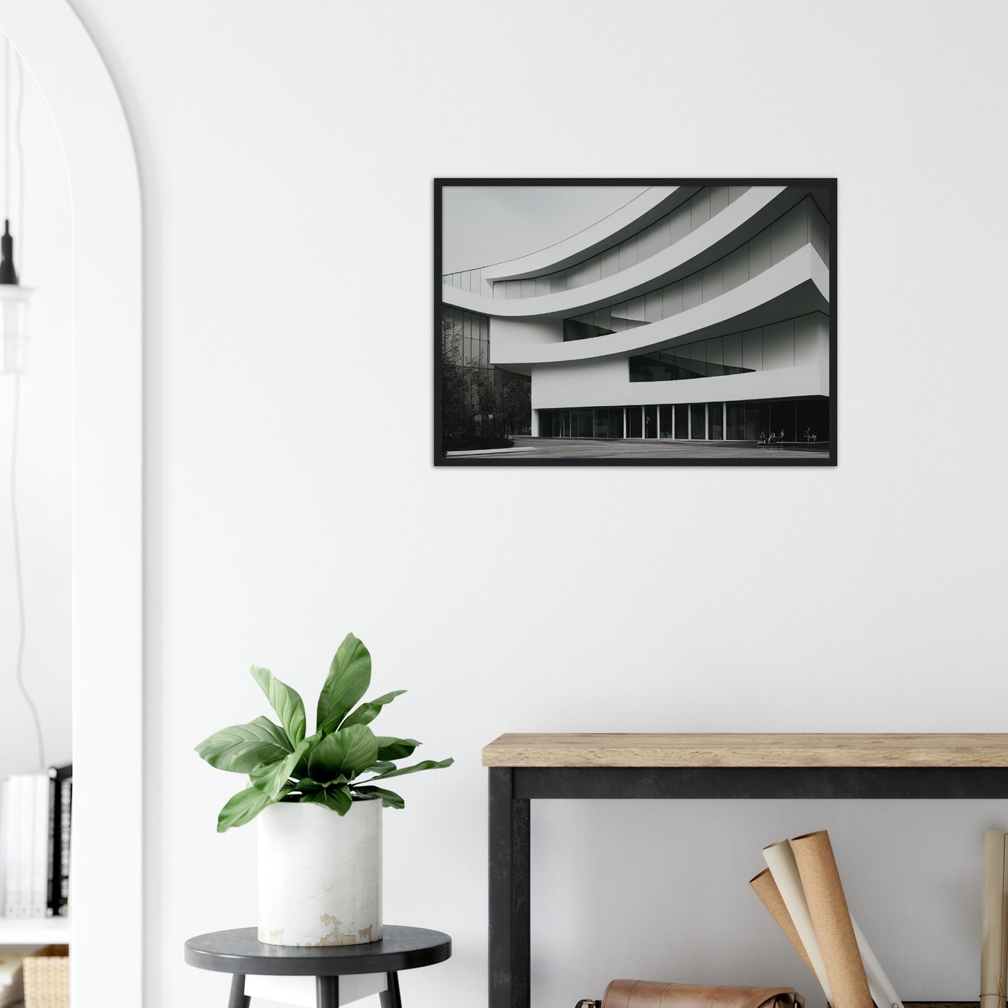 Poster mit Rahmen (Holz) - Modern Architecture - Tokyo - Art Design - Fineart - Wandkunst - Poster with frame - vintage architecture - future architecture Japan - home castle - artwork - art brand - printed cup personalized - pixelboys - japan - Kunstdrucke - wandbilder - wall art - Kunst auf Tassen - Office Poster - Gastrotassen - Wanddekoration - Geschenkidee - Skyline - Tokio - city Architecture - urbanism - Geschenkidee