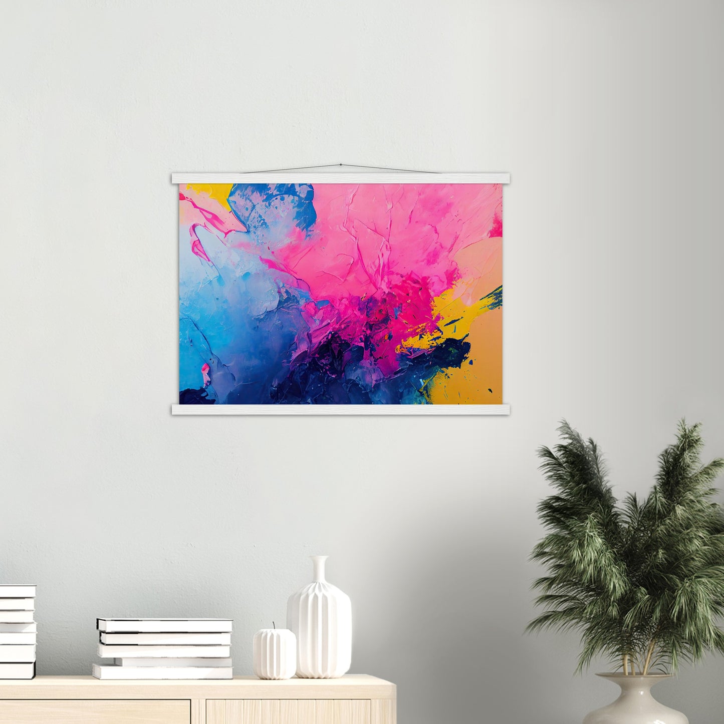 Poster mit Leisten (Holz) in Museumsqualität - Color Splash - Cubism of Art - Fineart - bunt - Wandkunst - Colorfull - Poster with frame - Abstract Blue Kollektion - artwork - art brand - printed cup personalized - pixelboys - Kunstdrucke - wandbilder - wall art - Kunst auf Tassen - vintage art - Office Poster - Gastrotassen - Wanddekoration - Geschenkidee  - political peace - Baloon - Geschenkidee - Acrylkunst - Geschenkidee - Office Poster - Acryldruck - Abstrakte Kunst