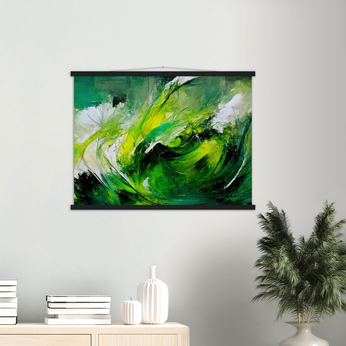 Poster mit Leisten (Holz) in Museumsqualität - Green Storm - Ölgemälde - Grüner Sturm - Abstract - Klima - Planet - Fineart - Green Sea - Wandkunst - Holzleisten - Poster with frame - Abstract Green Kollektion - artwork - art brand - printed cup personalized - pixelboys - Kunstdrucke - wandbilder - wall art - Kunst auf Tassen - Office Poster - Gastrotassen - Wanddekoration - Fineart  - Colorfull - Dynamic - Geschenkidee - Acrylkunst - Geschenkidee - Office Poster - Acryldruck - Abstrakte Kunst -