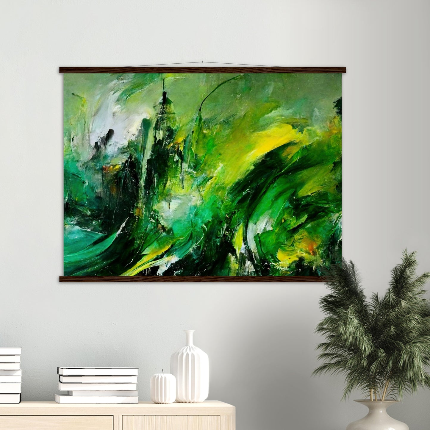 Poster mit Leisten (Holz) - „Revenge of Nature“ - The Capitol - Washington D.C. - Ölgemälde - Capitol - Abstract - USA - Planet - Fineart - Green Sea - Wandkunst - Holzrahmen - Poster with frame - Abstract Green - artwork - art brand - printed cup personalized - Holzleisten - pixelboys - Kunstdrucke - wandbilder - wall art - Kunst auf Tassen  - Office Poster - Gastrotassen - Wanddekoration - Fineart  - Colorfull - Dynamic - Acrylkunst - Geschenkidee - Office Poster - Acryldruck - Abstrakte Kunst -