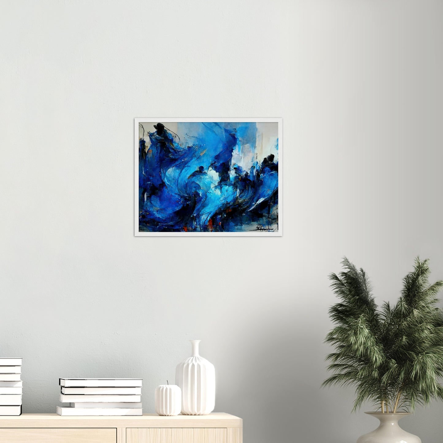 Poster mit Holzrahmen in Museumsqualität - Blue Revolution - Art of Cubism - Fineart - Peace - Wandkunst - Mankind - Poster with frame - Abstract Blue Kollektion - artwork - art brand - printed cup personalized - pixelboys - Kunstdrucke - wandbilder - wall art - Kunst auf Tassen - vintage art - Office Poster - Gastrotassen - Wanddekoration - Geschenkidee - political peace - freedom - uno - Geschenkidee - Acrylkunst - blauhelme - Geschenkidee - Office Poster - Acryldruck -