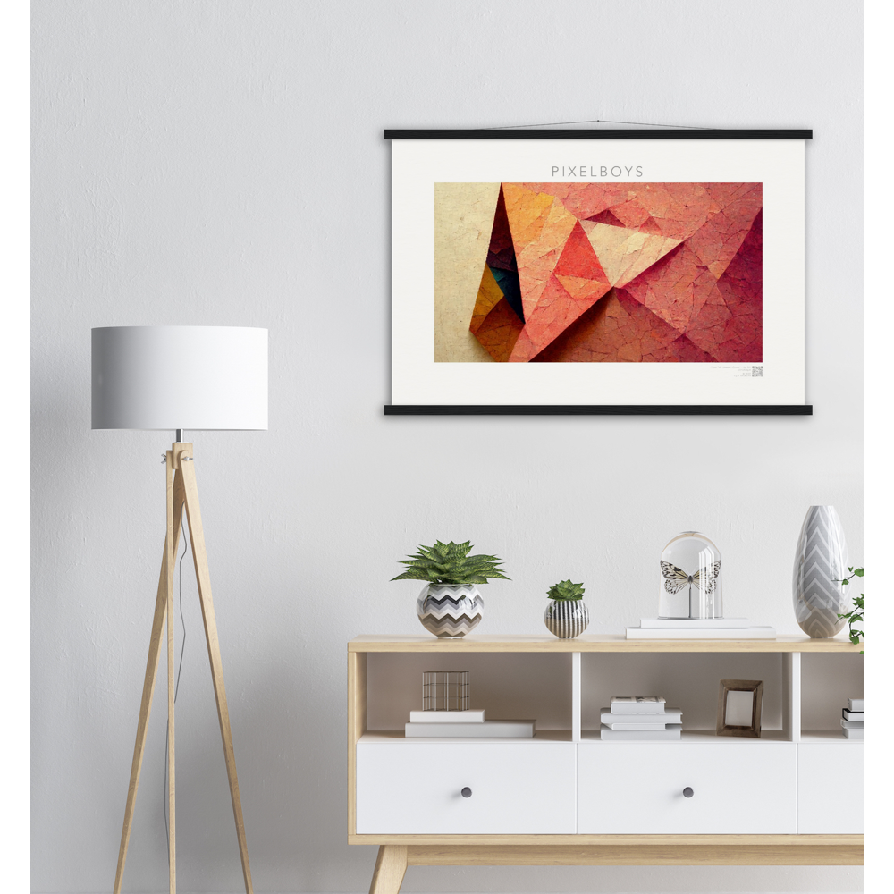 Poster Set mit Leisten aus Holz - Paper Fall-No. 2: "Autumn Corner" - "Herbst Ecke" - Künstler: John Grayst - Pixelboys - Poster mit Herbstmotiven & Holzleisten