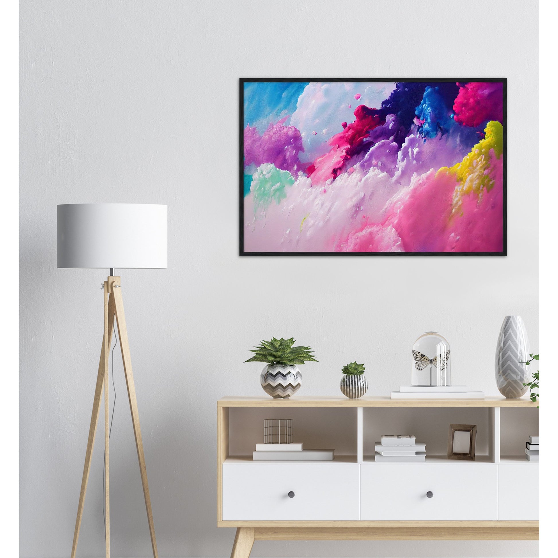 Poster mit Rahmen (Holz) - in Museumsqualität - Candy floss - Süßigkeiten - Kindheit - Cubism - Holzleisten - Fineart - Zuckerwatte - Wandkunst - Poster with frame - Abstract Kollektion - artwork - art brand - printed cup personalized - pixelboys - Kunstdrucke - wandbilder - wall art - Kunst auf Tassen - vintage art - Office Poster - Gastrotassen - Wanddekoration - Geschenkidee  - Cabdyland - Icecream - Geschenkidee - Acrylkunst - Geschenkidee - Office Poster - Acryldruck - Abstrakte Kunst