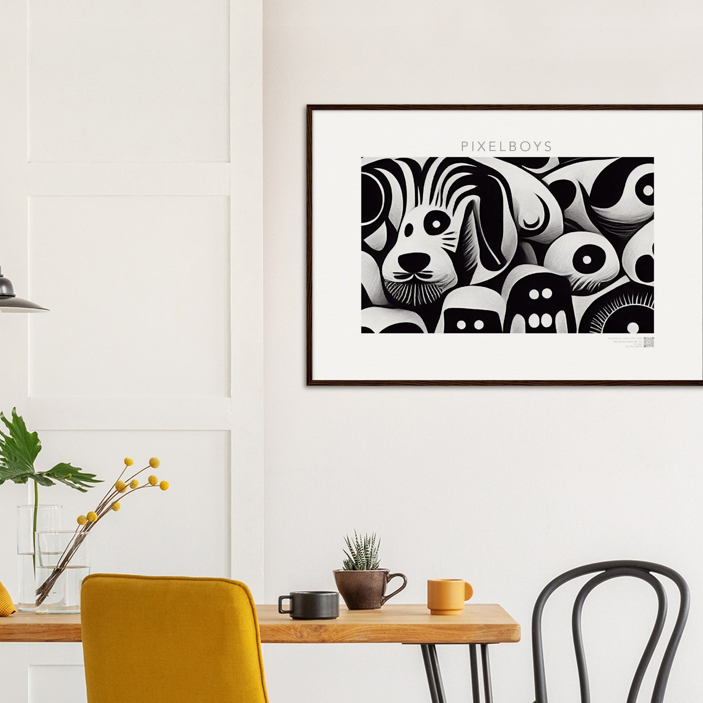 Poster mit Rahmen (Holz) - in Museumsqualität - Doodlemania "urban safari" - Wandkunst - Holzrahmen - Großstadtdschungel - personalized mug - Acryldruck - Wandbild - doodle mania art - wall art - Hunde - Doodle Kunst - dogs - doodle posters and art prints - Poster mit Rahmen - poster with wood ledges - doodle artwork - Acrylbild - Kunstdruck - Wandbild - office Poster - Poster with frame - Charlie S.- Künstler: Pixelboys & The Unknown Artist Nb.517 - keith haring - Gastro Art - anti stress art - Art Brand -