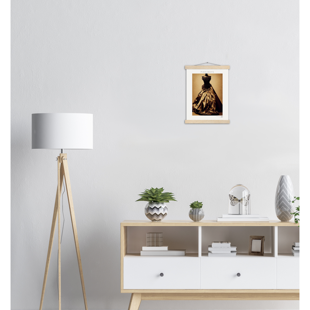 Poster mit Rahmen "Art Du Café" - Hot Fashion - No. 2 - "Isabella" - Kaffebohnen Liebe ♡ - Amore ♡ - Pizza Pasta Love - Kaffe Liebe ♡- Künstler: "The Unknown Artist Nb-517" - Kunstdruck - Wandbild - Poster - Pixelboys - Atelier - Mailand - Rom - Neapel - Turin - Palermo - Catania - Florenz - Genua - Bologna - Bari -