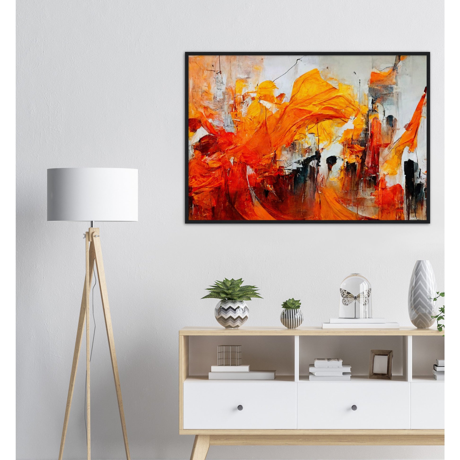 Poster mit Holzrahmen - in Museumsqualität - “Urban Indian Summer“ - autumn - Neu-Delhi - Kalkutta- Ölgemälde - Abstract - India Art - Posterleisten - Fineart - Posterrahmen  - Wandkunst - Holzrahmen - Poster with frame - Abstract Orange - artwork - art brand - printed cup personalized - Holzleisten - pixelboys - Kunstdrucke - wandbilder - wall art - Kunst auf Tassen  - Office Poster - Gastrotassen - Wanddekoration - Fineart  - Acrylkunst - Geschenkidee - Office Poster - Acryldruck - Abstrakte Kunst -