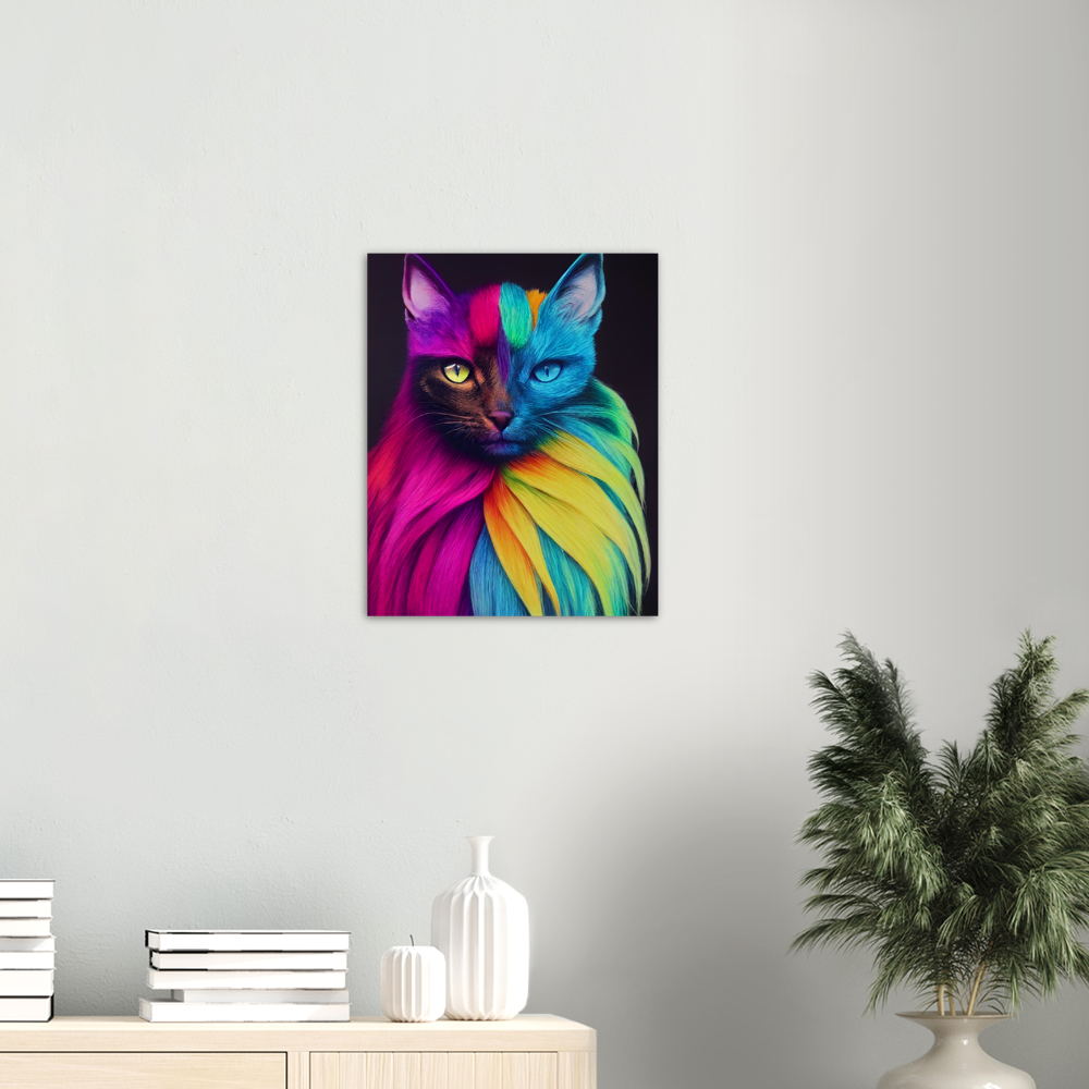 Poster - With noble rainbow cat "Bella"