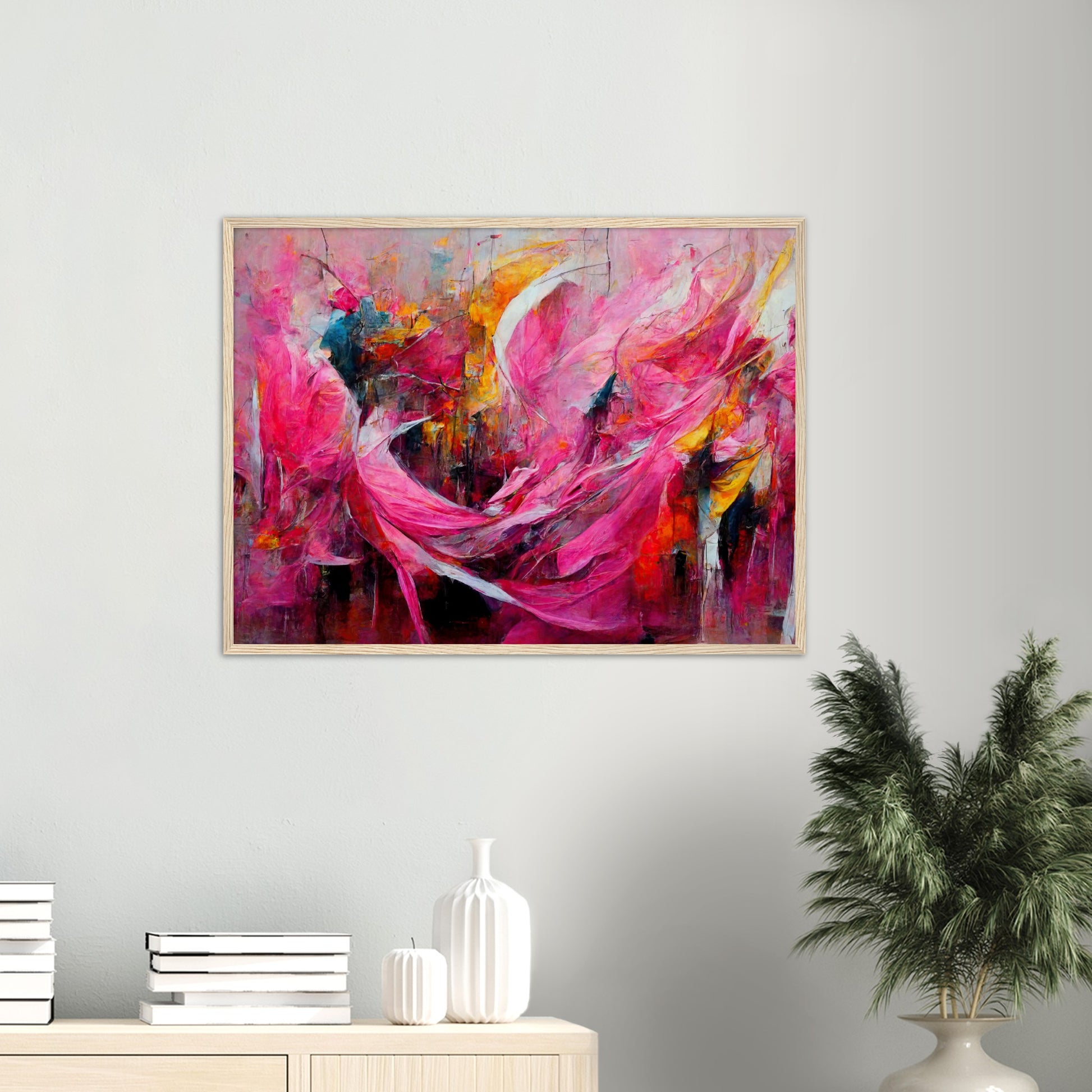 Poster mit Rahmen (Holz) - Carnival in Venice - Italy - ölgemälde - Italy Abstract Art - Posterleisten - Fineart - Posterrahmen  - Wandkunst - Holzrahmen - Poster with frame - Abstract Pink - artwork - art brand - printed cup personalized - Holzleisten - pixelboys - Kunstdrucke - wandbilder - wall art - Kunst auf Tassen  - Office Poster - Gastrotassen - Wanddekoration - Acrylkunst - Geschenkidee - Office Poster - Acryldruck - Abstrakte Kunst - Pink Art -