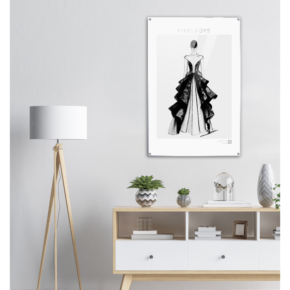 Acrylbild  - Haute Couture - No. 6 - "Lina" - Künstler: "The Unknown Artist Nb. 517" Wandbilder - Pixelboys - Atelier - Milano - Berlin - Munich - Madrid - New York - Dubai - Paris - Tokio - Rom - Lisbon - Ottawa -