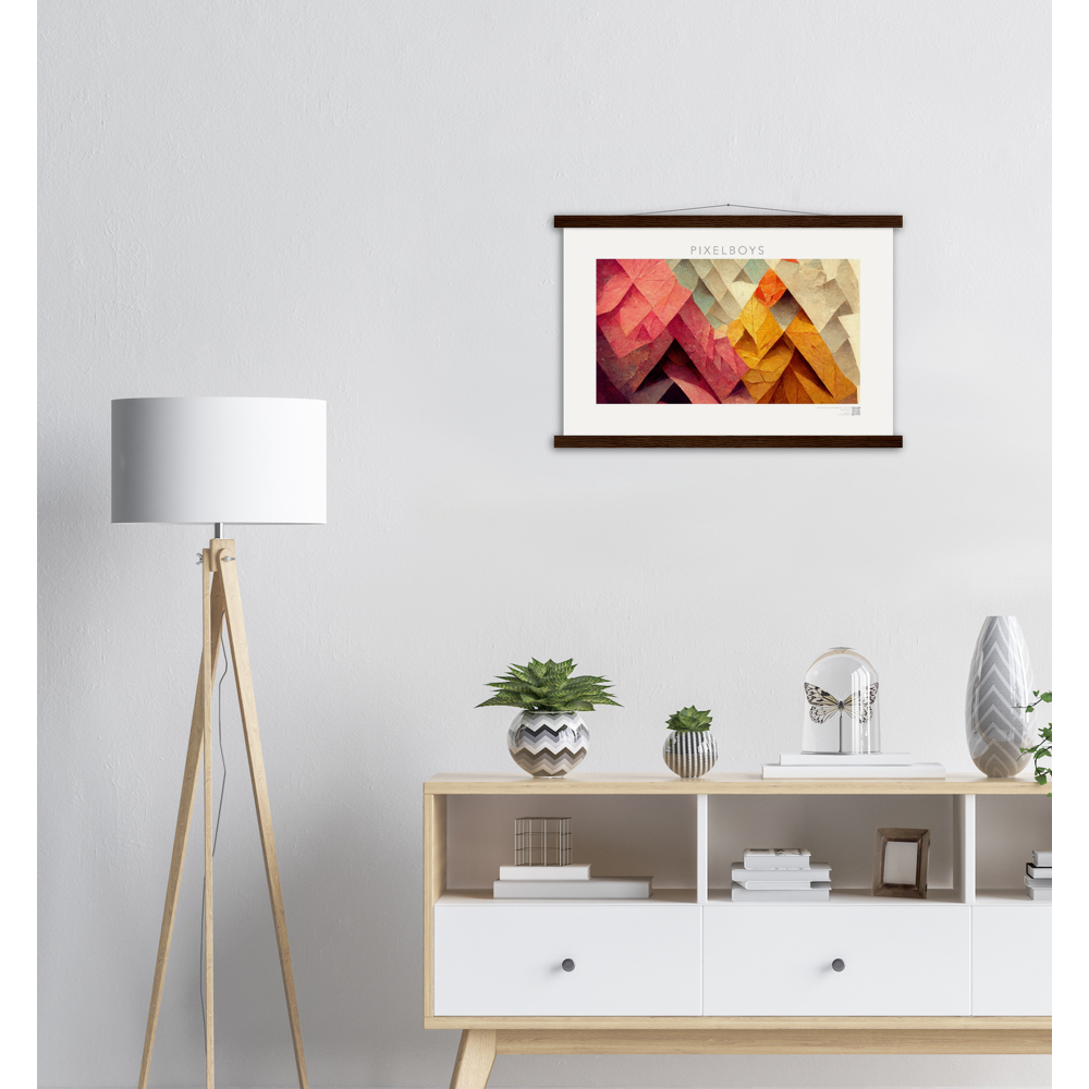 Poster mit Leisten - Paper Fall-No. 1: "Autumn Feelings" Wandbilder & Poster Online Shop - Schöne Herbstposter -