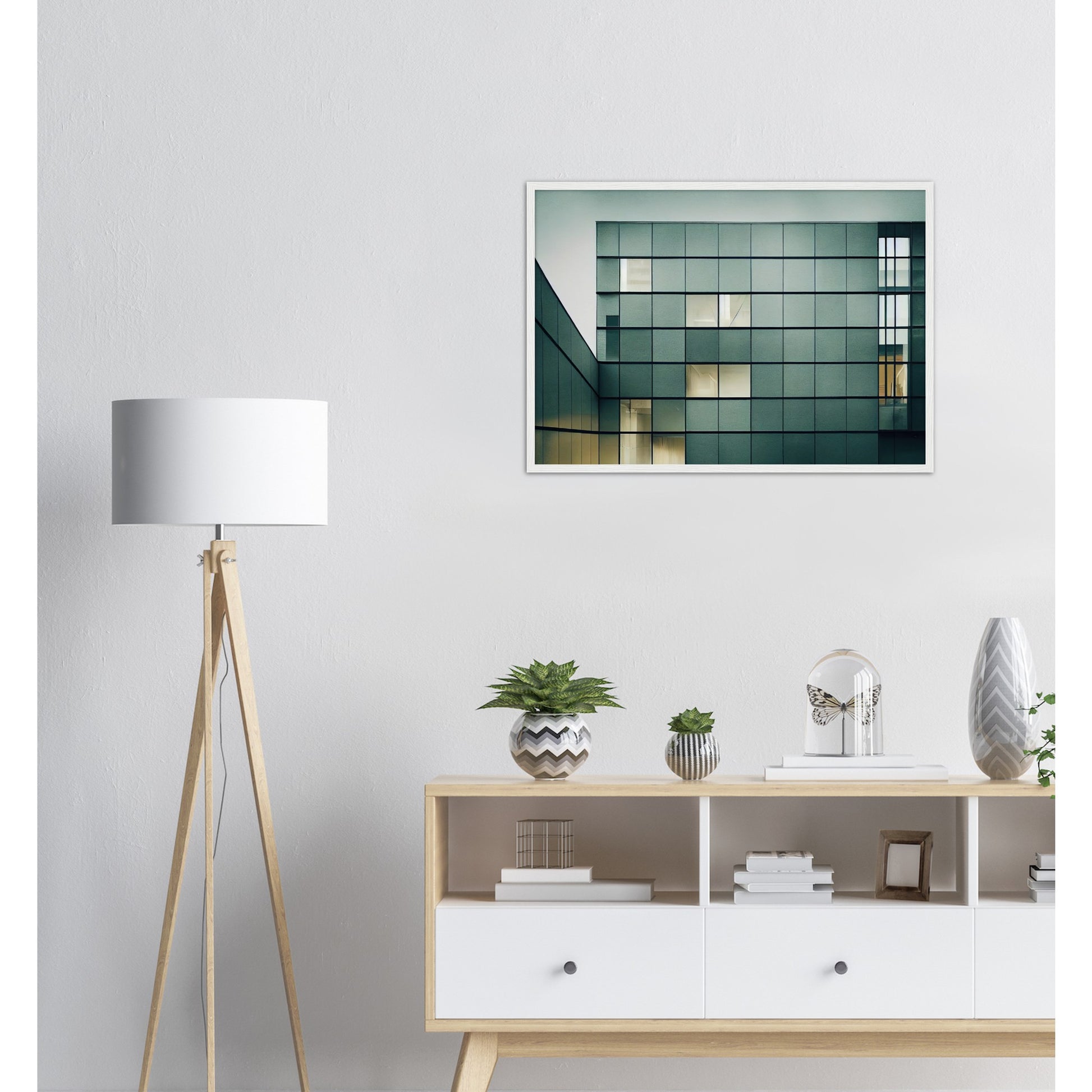 Poster mit Rahmen (Holz) - in Museumsqualität - Modern Architecture - Moscow - Art of Russia - Fineart - Wandkunst - Poster with frame - vintage architecture - moscow future architecture  - Red place - artwork - art brand - printed cup personalized - pixelboys - moscow - Kunstdrucke - wandbilder - wall art - Kunst auf Tassen - Office Poster - Gastrotassen - Wanddekoration - Geschenkidee - Skyline - Russia - city Architecture - urbanism - Geschenkidee - Moscow Metro  -