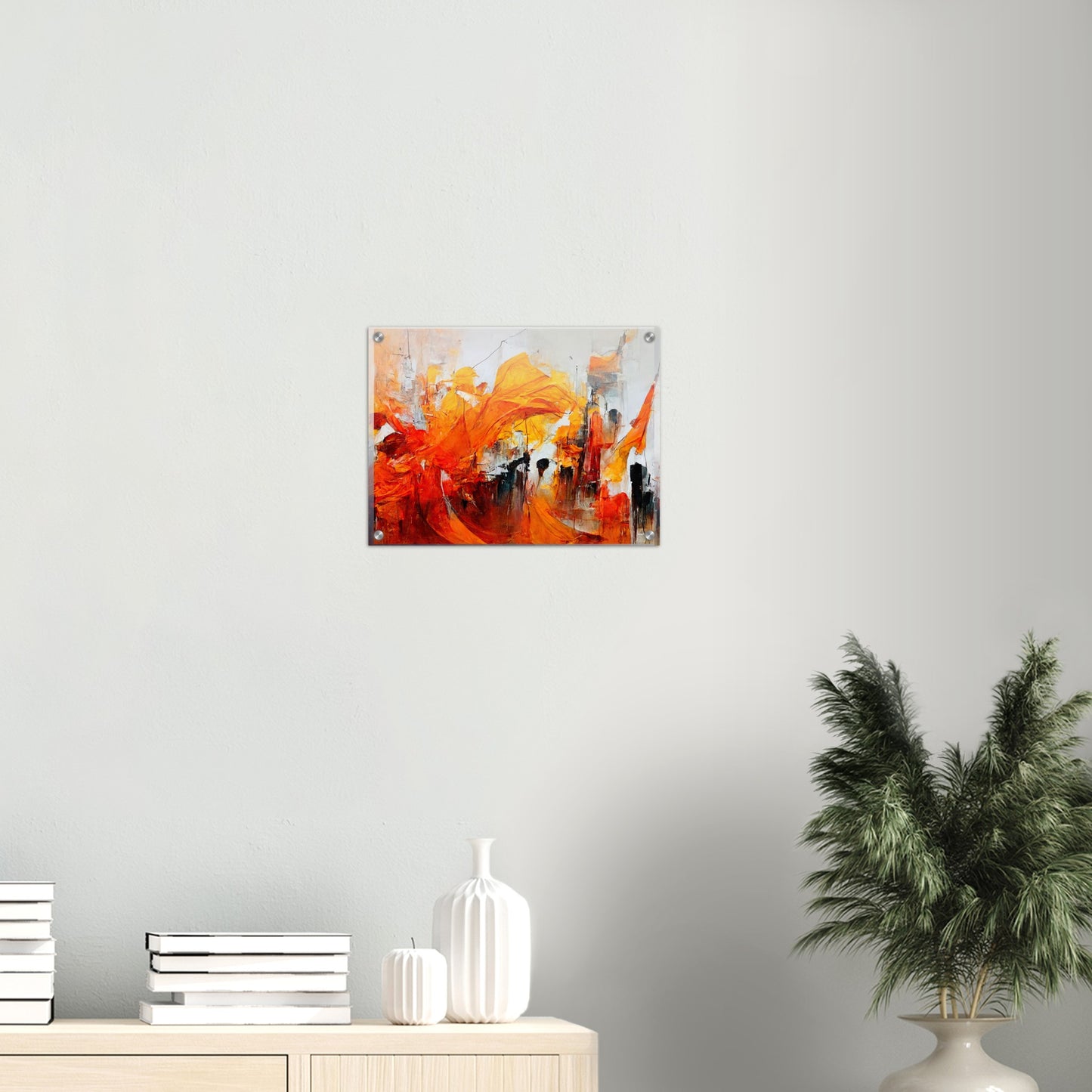 Acrylbild auf Glas - in Museumsqualität - “Urban Indian Summer“ - autumn - Neu-Delhi - Kalkutta- Ölgemälde - Abstract - India Art - Posterleisten - Fineart - Posterrahmen  - Wandkunst - Holzrahmen - Poster with frame - Abstract Orange - artwork - art brand - printed cup personalized - Holzleisten - pixelboys - Kunstdrucke - wandbilder - wall art - Kunst auf Tassen  - Office Poster - Gastrotassen - Wanddekoration - Fineart - Dynamic - Acrylkunst - Geschenkidee - Office Poster - Acryldruck - Abstrakte Kunst -