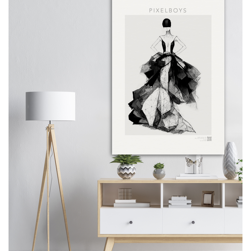 Poster in Museumsqualität - Haute Couture - No. 7 - "Rose" - Künstler: "The Unknown Artist Nb. 517" Wandbilder - Pixelboys - Atelier - Milano - Berlin - Munich - Madrid - New York - Dubai - Paris - Tokio - Rom - Lisbon - Ottawa - Bern Switzerland -