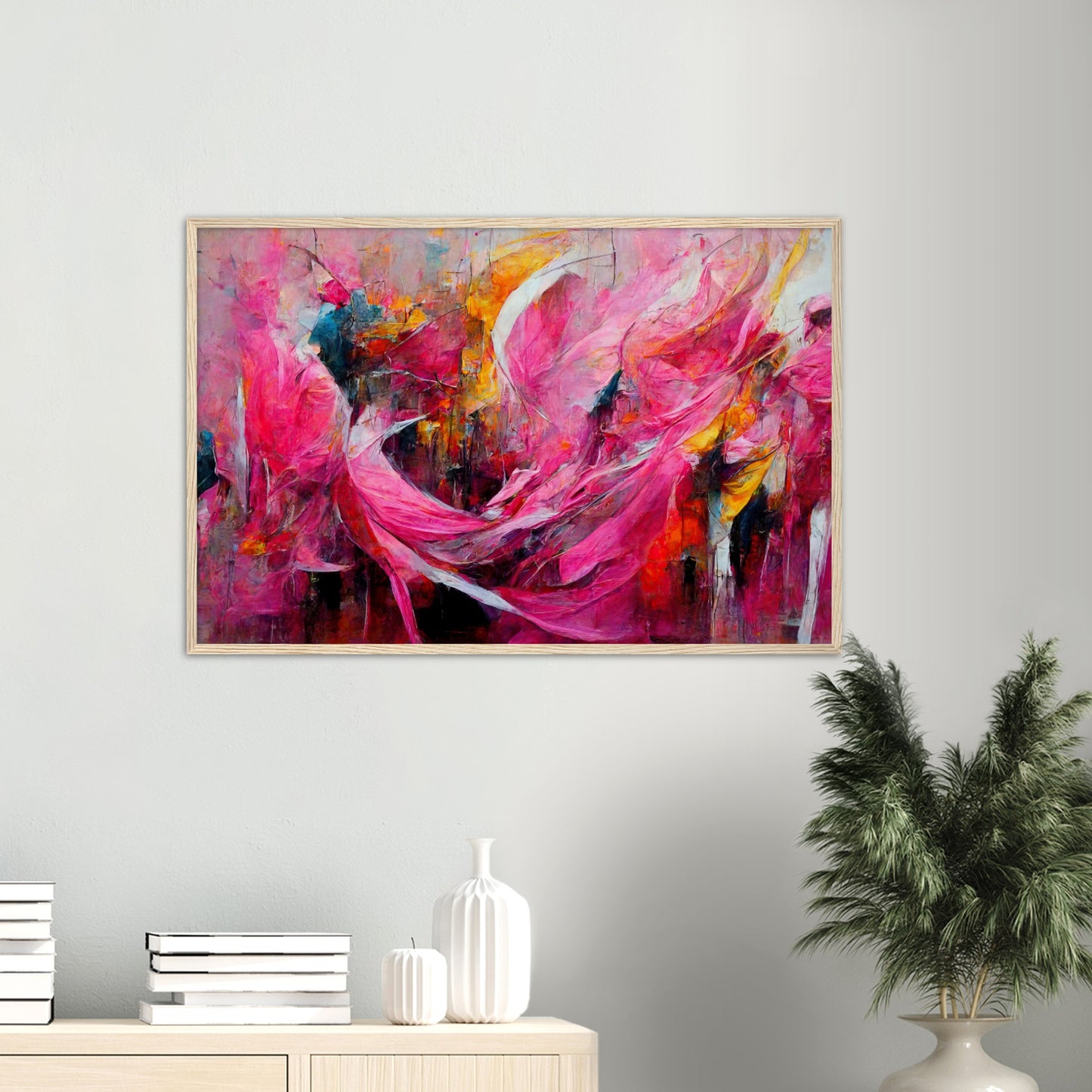 Poster mit Rahmen (Holz) - Carnival in Venice - Italy - ölgemälde - Italy Abstract Art - Posterleisten - Fineart - Posterrahmen  - Wandkunst - Holzrahmen - Poster with frame - Abstract Pink - artwork - art brand - printed cup personalized - Holzleisten - pixelboys - Kunstdrucke - wandbilder - wall art - Kunst auf Tassen  - Office Poster - Gastrotassen - Wanddekoration - Acrylkunst - Geschenkidee - Office Poster - Acryldruck - Abstrakte Kunst - Pink Art -