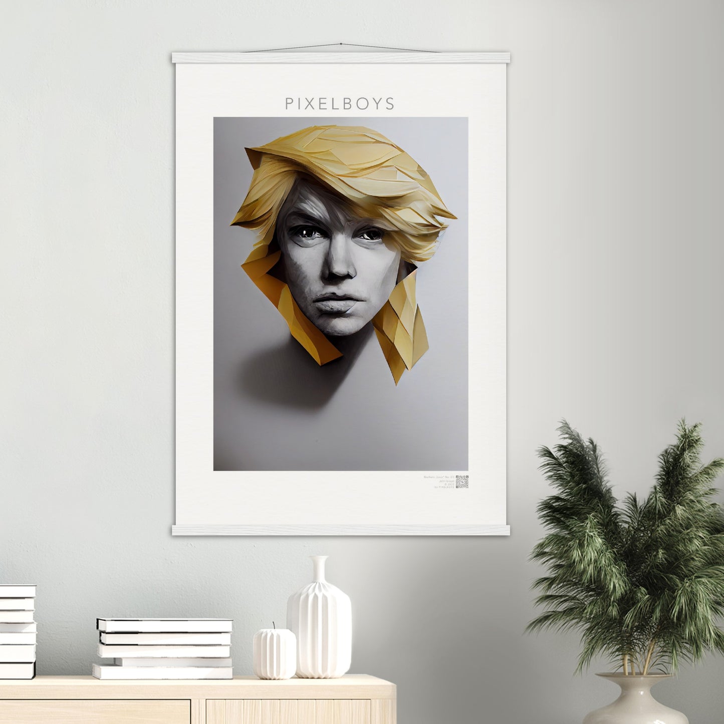 Poster mit Leisten (Holz) in Museumsqualität - Brothers "Leon" - No.3  - vintage art - Art of Brother - Fineart - Drillinge - Wandkunst - Poster with frame - Bruder Kollektion - artwork - art brand - printed cup personalized - pixelboys - Kunstdrucke - wandbilder - wall art - Kunst auf Tassen - Office Poster - Gastrotassen - Wanddekoration - Geschenkidee  - blonde brüder - big - brother - family - Geschenkidee - Acrylkunst - triplets - Geschenkidee - Office Poster - Acryldruck -