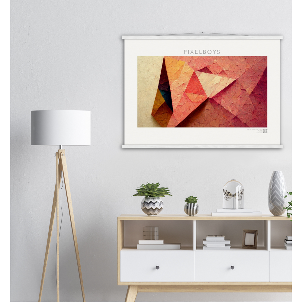 Poster Set mit Leisten aus Holz - Paper Fall-No. 2: "Autumn Corner" - "Herbst Ecke" - Künstler: John Grayst - Pixelboys - Poster mit Herbstmotiven & Holzleisten