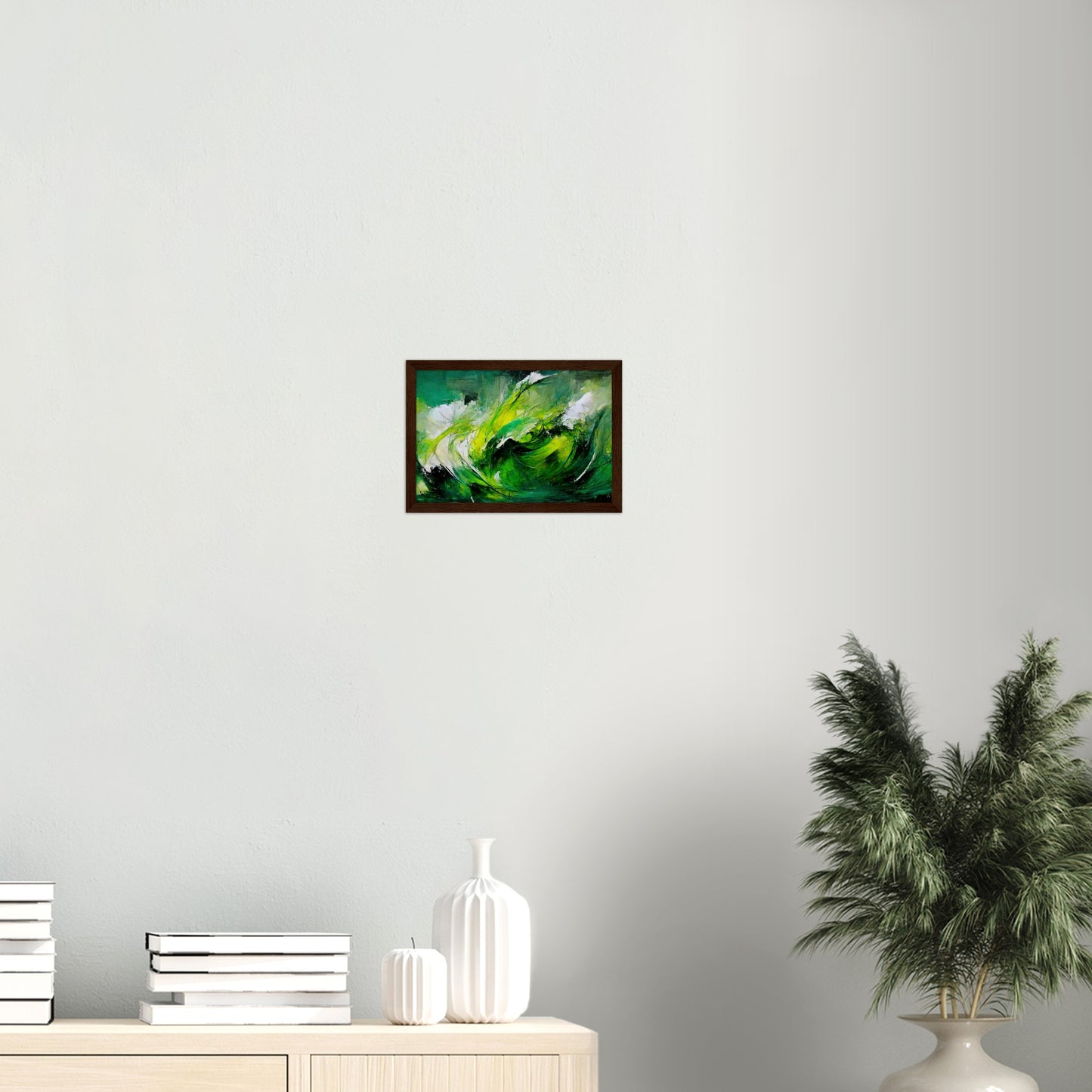 Poster mit Rahmen (Holz) in Museumsqualität - Green Storm - Ölgemälde - Grüner Sturm - Abstract - Klima - Planet - Fineart - Green Sea - Wandkunst - Holzrahmen - Poster with frame - Abstract Green Kollektion - artwork - art brand - printed cup personalized - pixelboys - Kunstdrucke - wandbilder - wall art - Kunst auf Tassen - vintage art - Office Poster - Gastrotassen - Wanddekoration - Fineart  - Colorfull - Dynamic - Geschenkidee - Acrylkunst - Geschenkidee - Office Poster - Acryldruck - Abstrakte Kunst -