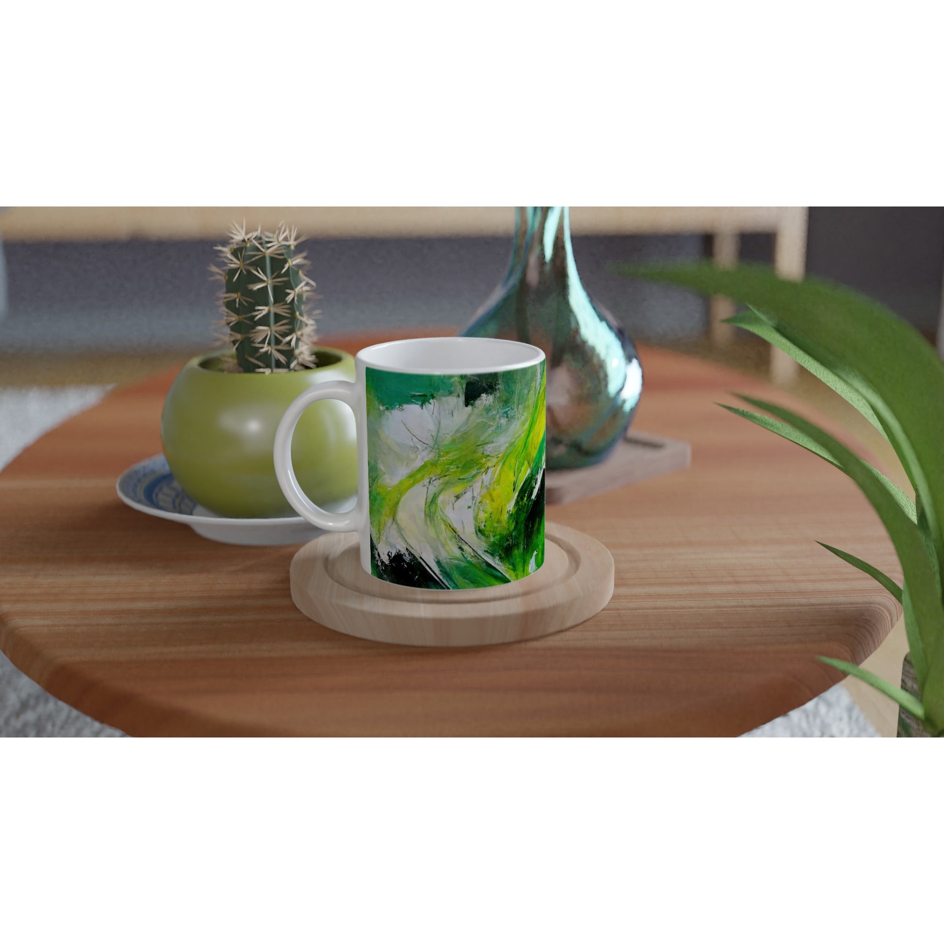 Sammeltasse - in Museumsqualität - Green Storm - Ölgemälde - Grüner Sturm - Abstract - Klima - Planet - Fineart - Green Sea - Wandkunst - Holzleisten - Poster with frame - Abstract Green Kollektion - artwork - art brand - printed cup personalized - Holzrahmen - pixelboys - Kunstdrucke - wandbilder - wall art - Kunst auf Tassen - vintage art - Office Poster - Gastrotassen - Wanddekoration - Fineart  - Colorfull - Dynamic  - Acrylkunst - Geschenkidee - Office Poster - Acryldruck - Abstrakte Kunst -