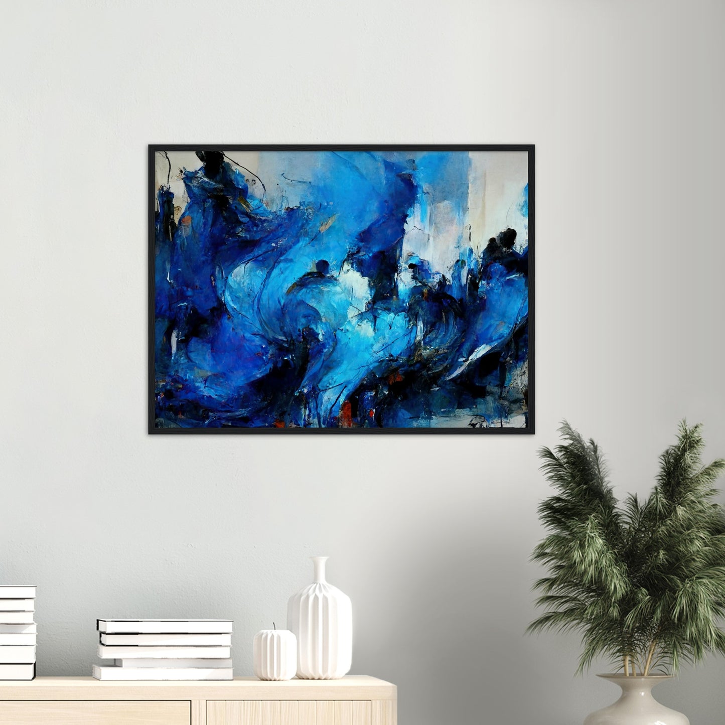 Poster mit Holzrahmen in Museumsqualität - Blue Revolution - Art of Cubism - Fineart - Peace - Wandkunst - Mankind - Poster with frame - Abstract Blue Kollektion - artwork - art brand - printed cup personalized - pixelboys - Kunstdrucke - wandbilder - wall art - Kunst auf Tassen - vintage art - Office Poster - Gastrotassen - Wanddekoration - Geschenkidee - political peace - freedom - uno - Geschenkidee - Acrylkunst - blauhelme - Geschenkidee - Office Poster - Acryldruck -