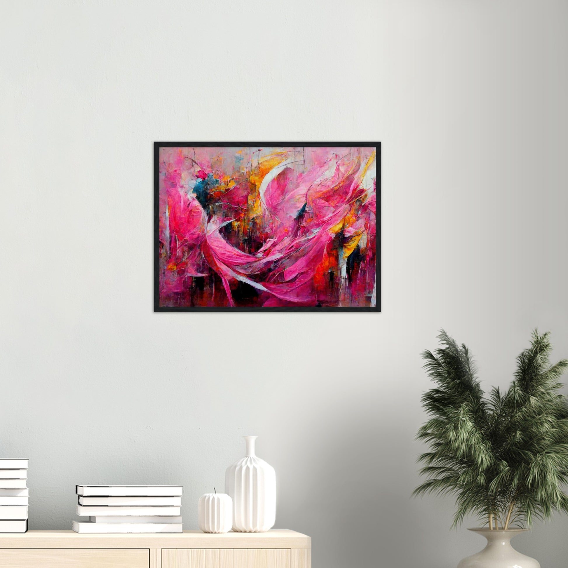 Poster mit Rahmen (Holz) - Carnival in Venice - Italy - ölgemälde - Italy Abstract Art - Posterleisten - Fineart - Posterrahmen  - Wandkunst - Holzrahmen - Poster with frame - Abstract Pink - artwork - art brand - printed cup personalized - Holzleisten - pixelboys - Kunstdrucke - wandbilder - wall art - Kunst auf Tassen  - Office Poster - Gastrotassen - Wanddekoration - Acrylkunst - Geschenkidee - Office Poster - Acryldruck - Abstrakte Kunst - Pink Art -