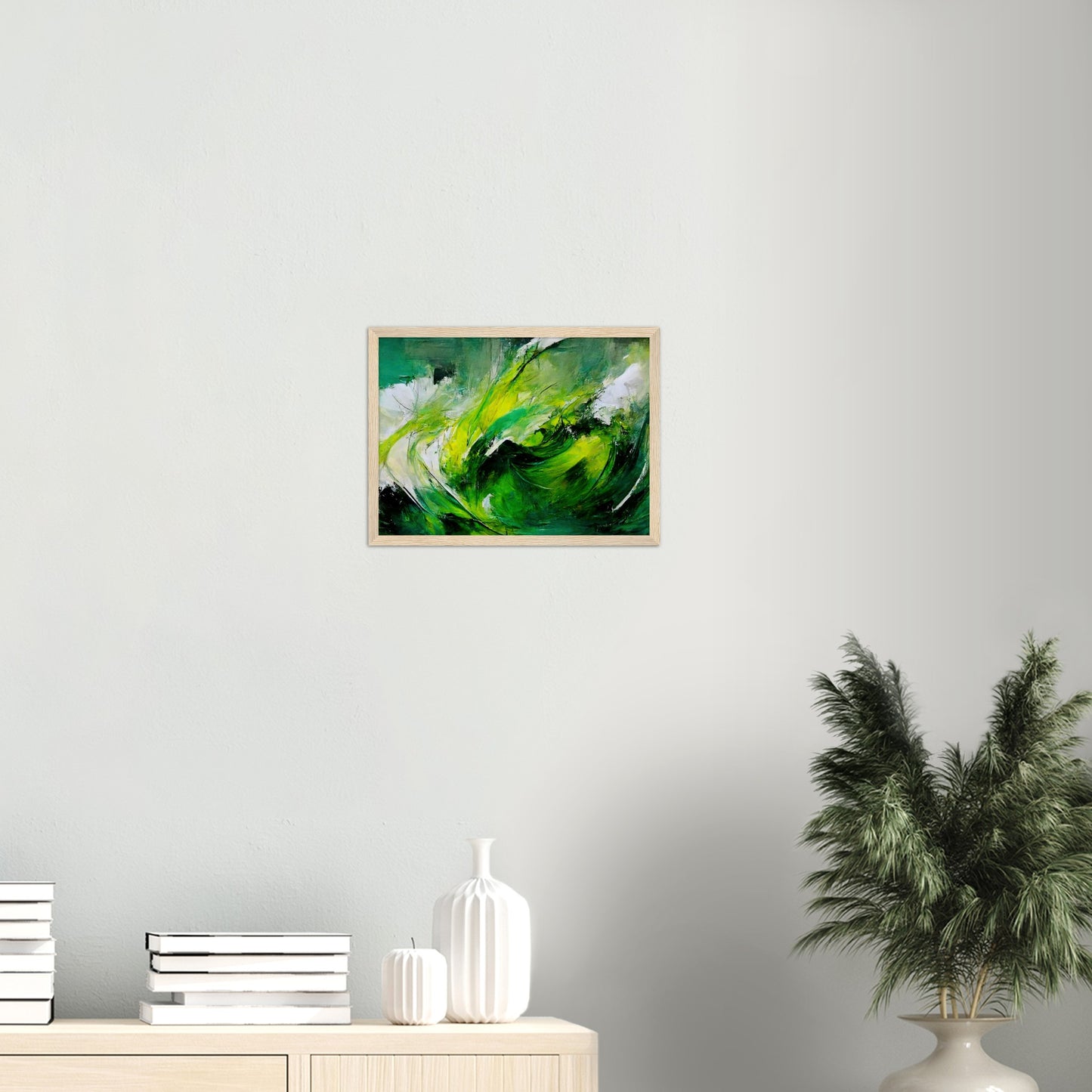 Poster mit Rahmen (Holz) in Museumsqualität - Green Storm - Ölgemälde - Grüner Sturm - Abstract - Klima - Planet - Fineart - Green Sea - Wandkunst - Holzrahmen - Poster with frame - Abstract Green Kollektion - artwork - art brand - printed cup personalized - pixelboys - Kunstdrucke - wandbilder - wall art - Kunst auf Tassen - vintage art - Office Poster - Gastrotassen - Wanddekoration - Fineart  - Colorfull - Dynamic - Geschenkidee - Acrylkunst - Geschenkidee - Office Poster - Acryldruck - Abstrakte Kunst -