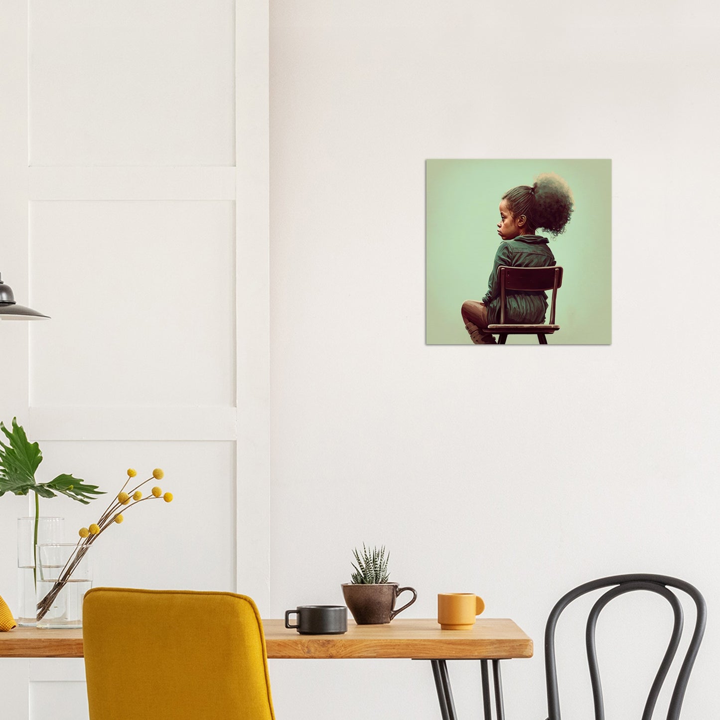 Poster in Museumsqualität - Listening - The daughter - rasism - motherhood - Posterleisten - USA - Fineart - Posterrahmen  - Wandkunst - Holzrahmen - Poster with frame - people of color - artwork - art brand - printed cup personalized - Holzleisten - pixelboys - Kunstdrucke - wandbilder - wall art - Kunst auf Tassen  - Office Poster - Gastrotassen - Wanddekoration - Acrylkunst - Geschenkidee - Office Poster - Acryldruck - Abstrakte Kunst - Family Art -