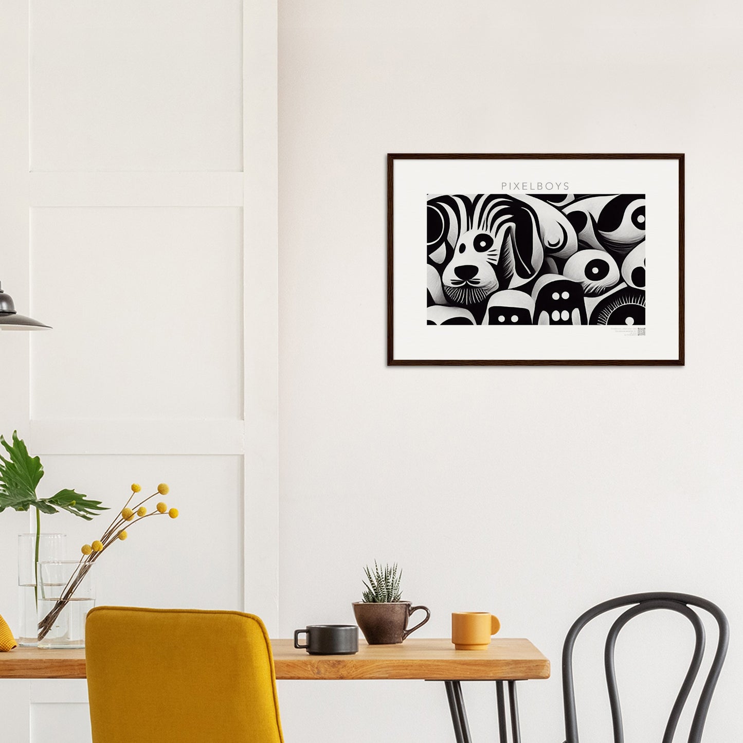 Poster mit Rahmen (Holz) - in Museumsqualität - Doodlemania "urban safari" - Wandkunst - Holzrahmen - Großstadtdschungel - personalized mug - Acryldruck - Wandbild - doodle mania art - wall art - Hunde - Doodle Kunst - dogs - doodle posters and art prints - Poster mit Rahmen - poster with wood ledges - doodle artwork - Acrylbild - Kunstdruck - Wandbild - office Poster - Poster with frame - Charlie S.- Künstler: Pixelboys & The Unknown Artist Nb.517 - keith haring - Gastro Art - anti stress art - Art Brand -