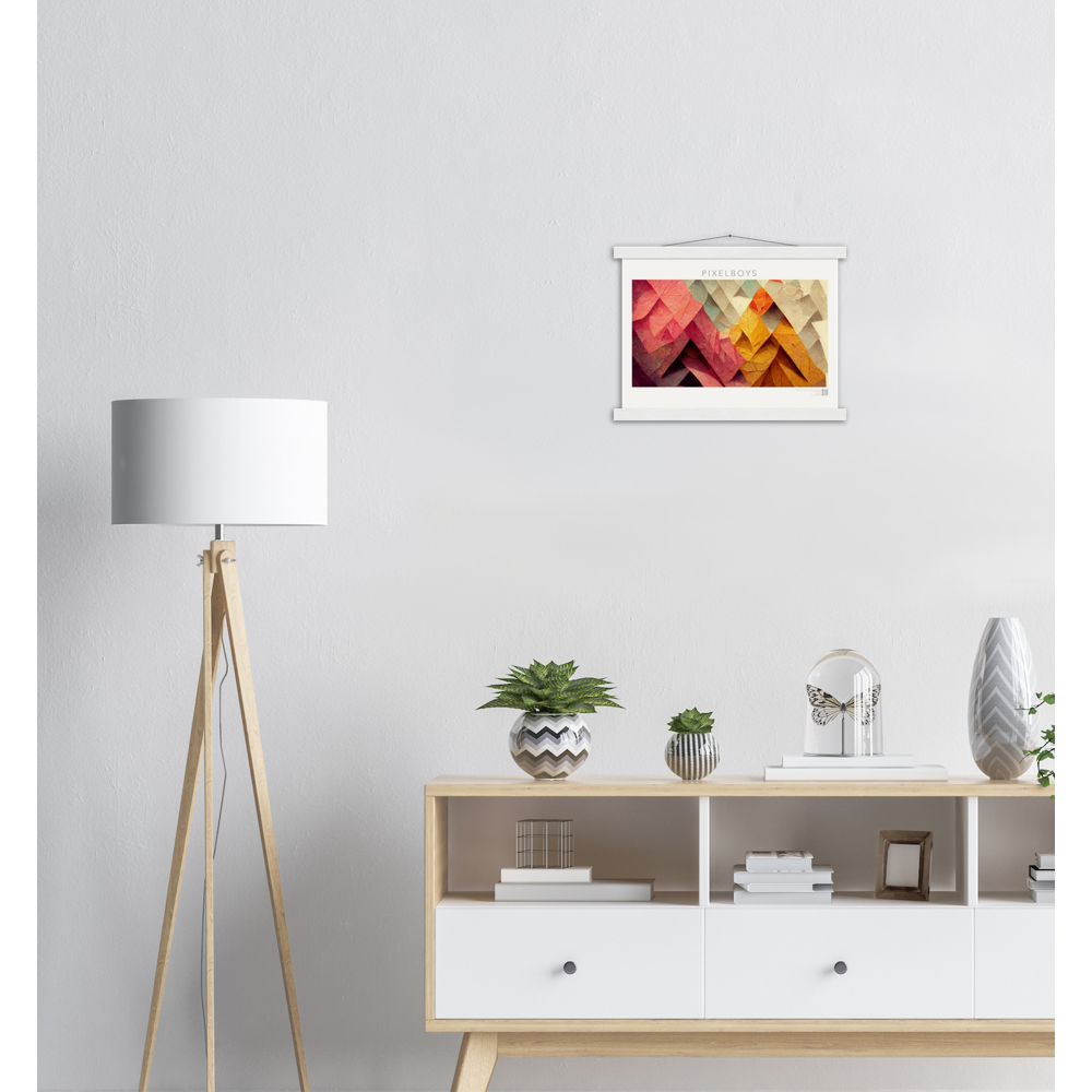 Poster mit Leisten - Paper Fall-No. 1: "Autumn Feelings" Wandbilder & Poster Online Shop - Schöne Herbstposter -