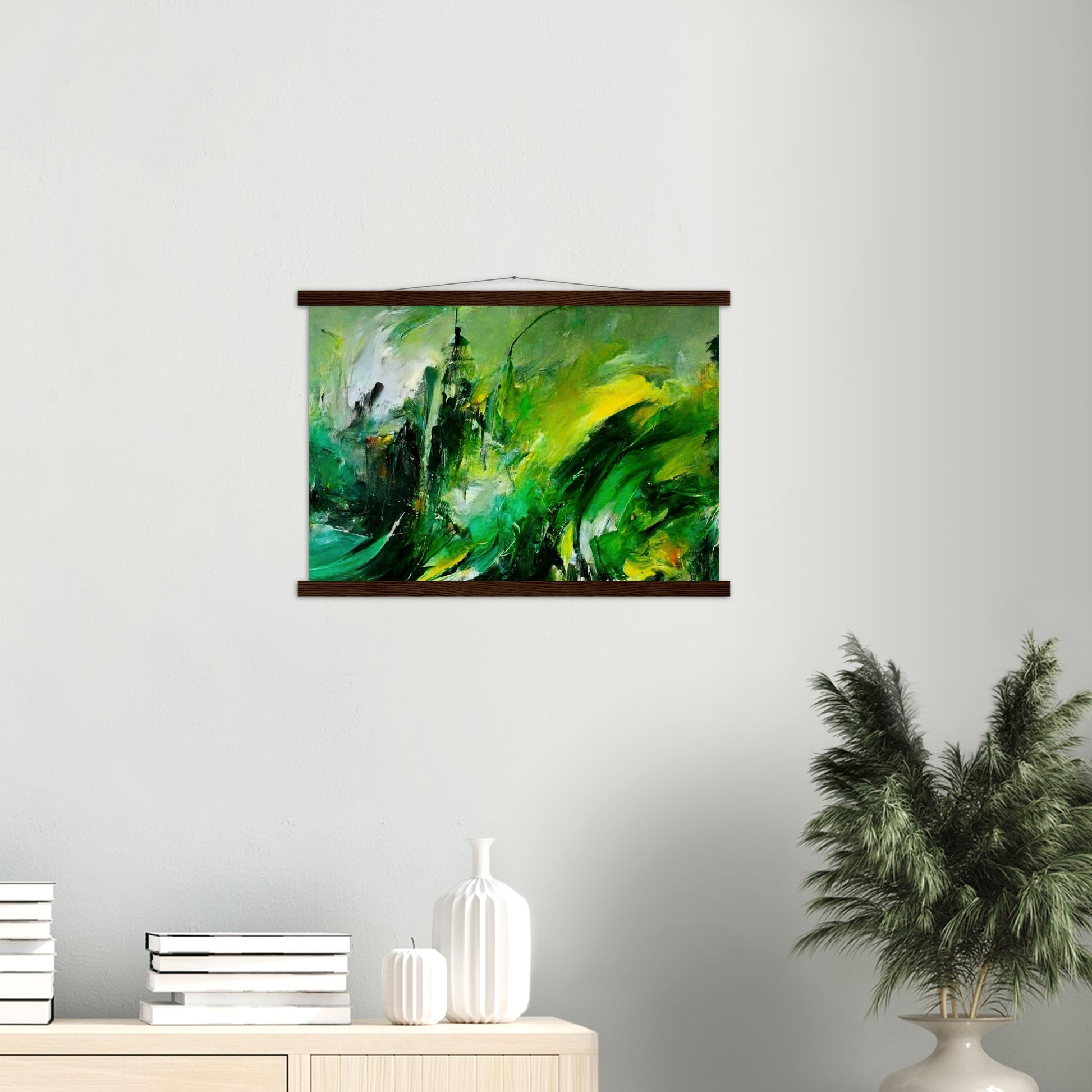 Poster mit Leisten (Holz) - „Revenge of Nature“ - The Capitol - Washington D.C. - Ölgemälde - Capitol - Abstract - USA - Planet - Fineart - Green Sea - Wandkunst - Holzrahmen - Poster with frame - Abstract Green - artwork - art brand - printed cup personalized - Holzleisten - pixelboys - Kunstdrucke - wandbilder - wall art - Kunst auf Tassen  - Office Poster - Gastrotassen - Wanddekoration - Fineart  - Colorfull - Dynamic - Acrylkunst - Geschenkidee - Office Poster - Acryldruck - Abstrakte Kunst -