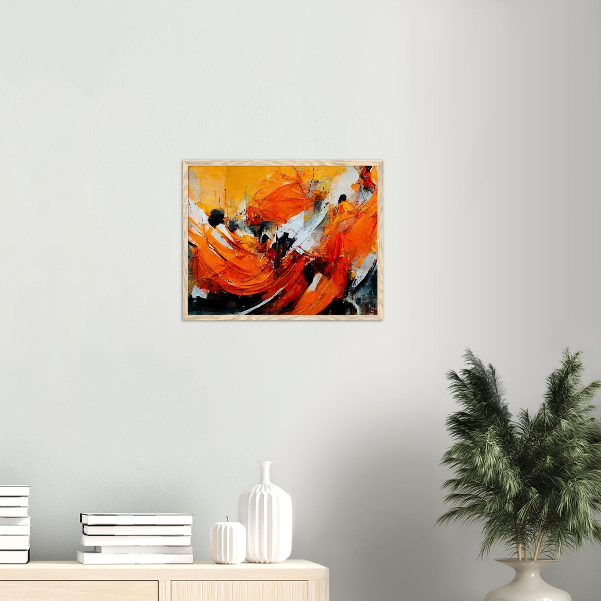 Poster mit Rahmen - „Strolling in Amsterdam“ - Orange Pain - autumn - Ölgemälde - Abstract - Dutch Art - Abstract - Fineart - Herbstsonne - Wandkunst - Holzrahmen - Poster with frame - Abstract Orange - artwork - art brand - printed cup personalized - Holzleisten - pixelboys - Kunstdrucke - wandbilder - wall art - Kunst auf Tassen  - Office Poster - Gastrotassen - Wanddekoration - Fineart  - Colorfull - Dynamic - Acrylkunst - Geschenkidee - Office Poster - Acryldruck - Abstrakte Kunst -