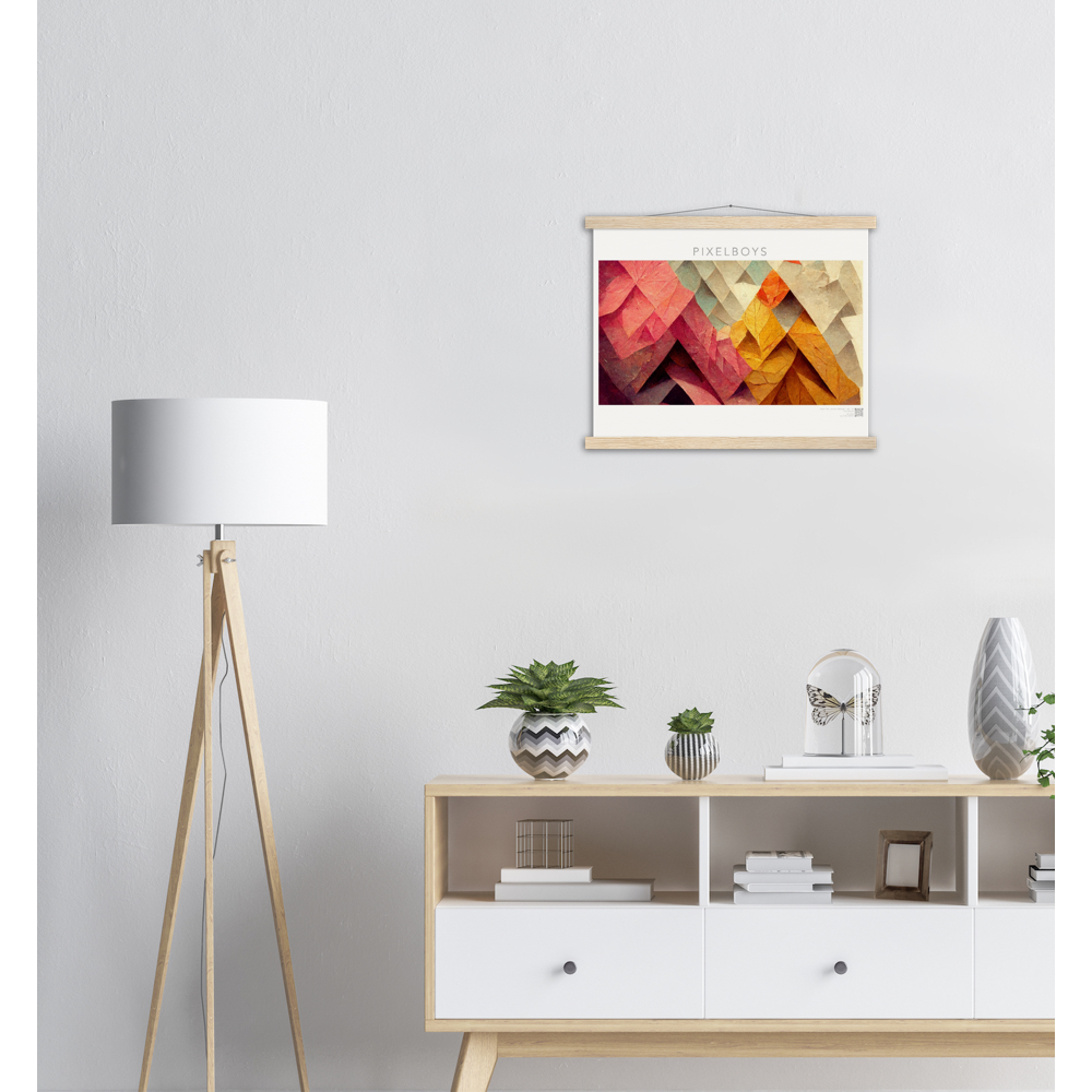 Poster mit Leisten - Paper Fall-No. 1: "Autumn Feelings" Wandbilder & Poster Online Shop - Schöne Herbstposter -