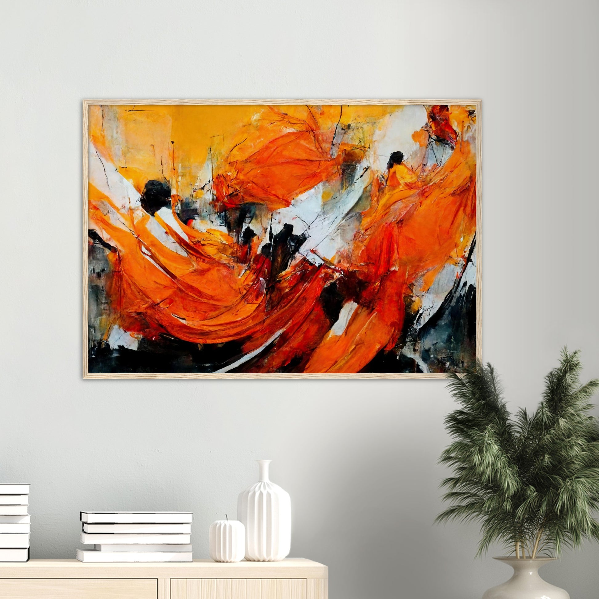 Poster mit Rahmen - „Strolling in Amsterdam“ - Orange Pain - autumn - Ölgemälde - Abstract - Dutch Art - Abstract - Fineart - Herbstsonne - Wandkunst - Holzrahmen - Poster with frame - Abstract Orange - artwork - art brand - printed cup personalized - Holzleisten - pixelboys - Kunstdrucke - wandbilder - wall art - Kunst auf Tassen  - Office Poster - Gastrotassen - Wanddekoration - Fineart  - Colorfull - Dynamic - Acrylkunst - Geschenkidee - Office Poster - Acryldruck - Abstrakte Kunst -