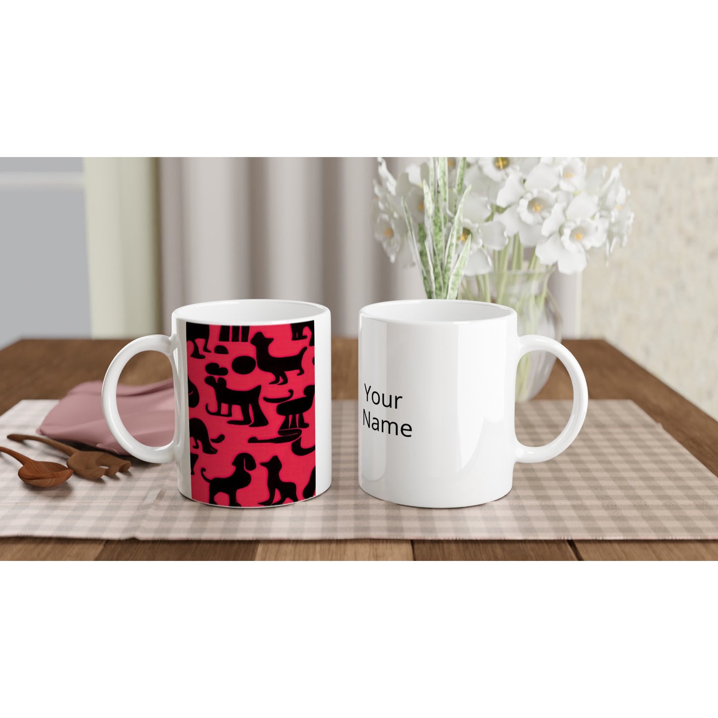 Personalisierbare Tasse - in Museumsqualität - Doodlemania "weird animals on red"- No.2 - bedruckte Tasse-  Tee Tasse - Cup - Hunde - Katzen - Doodle Kunst - dogs - Cats - gastro - Poster mit Rahmen - doodle artwork - Acrylbild - Kunstdruck - Wandbild - office Poster - Poster with frame -  Künstler: Pixelboys & The Unknown Artist Nb.517 - keith haring - anti stress art - Art Brand - Kunstdruck - Gastro Tasse - 