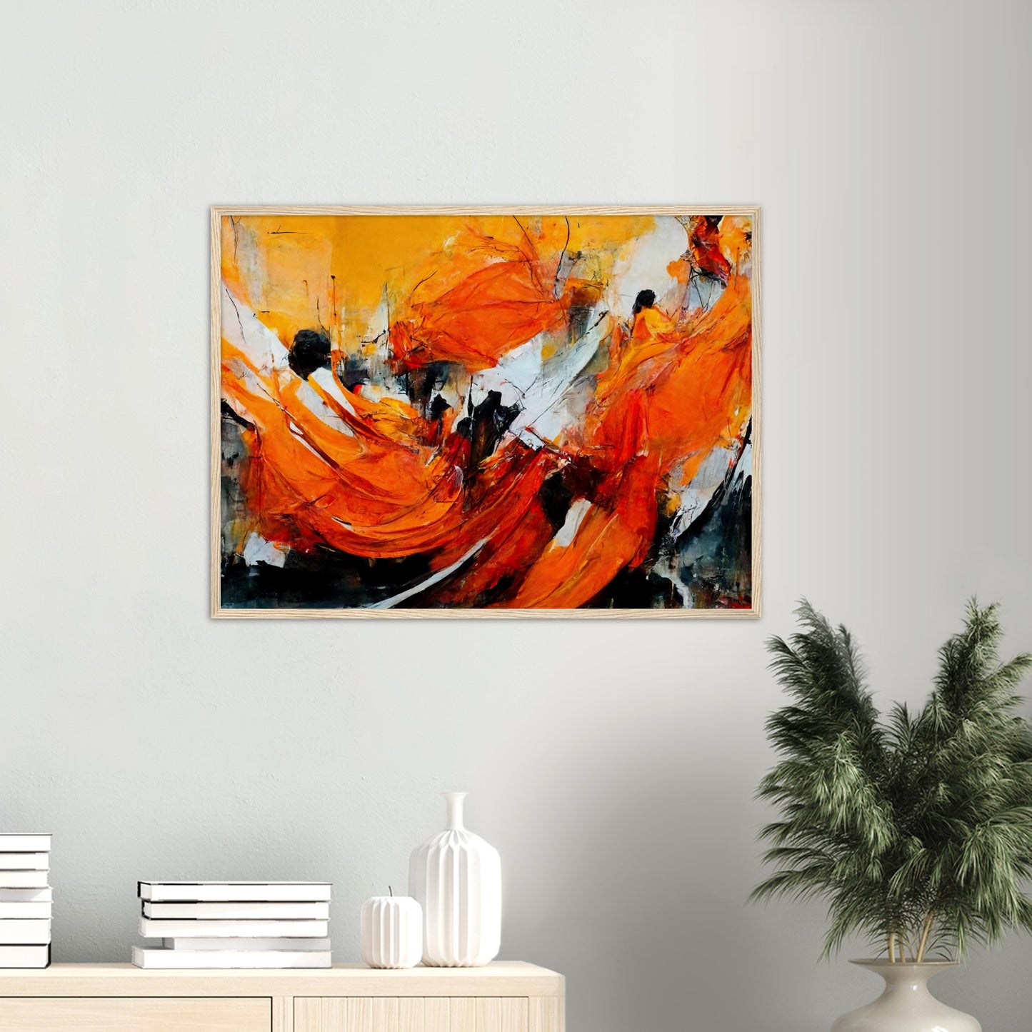 Poster mit Rahmen - „Strolling in Amsterdam“ - Orange Pain - autumn - Ölgemälde - Abstract - Dutch Art - Abstract - Fineart - Herbstsonne - Wandkunst - Holzrahmen - Poster with frame - Abstract Orange - artwork - art brand - printed cup personalized - Holzleisten - pixelboys - Kunstdrucke - wandbilder - wall art - Kunst auf Tassen  - Office Poster - Gastrotassen - Wanddekoration - Fineart  - Colorfull - Dynamic - Acrylkunst - Geschenkidee - Office Poster - Acryldruck - Abstrakte Kunst -