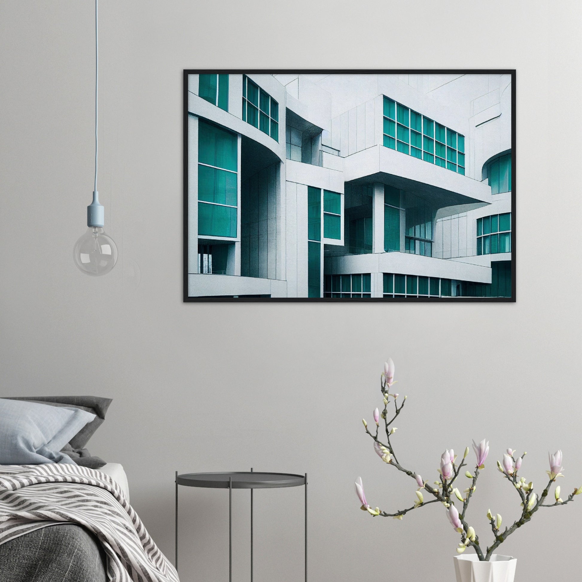 Poster mit Rahmen (Holz) - in Museumsqualität - Modern Architecture - Rotterdam  - Dutch Art - Design of Art - Fineart - Wandkunst - Poster with frame - vintage architecture - dutch future architecture  - home castle - artwork - art brand - printed cup personalized - pixelboys - Holland - Kunstdrucke - wandbilder - wall art - Kunst auf Tassen - Office Poster - Gastrotassen - Wanddekoration - Geschenkidee - Skyline - Rotterdam - city Architecture - urbanism - Geschenkidee - Acryldruck -