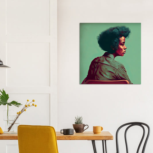 Poster in Museumsqualität - Listening - The Mother - rasism - motherhood - Posterleisten - USA - Fineart - Posterrahmen  - Wandkunst - Holzrahmen - Poster with frame - people of color - artwork - art brand - printed cup personalized - Holzleisten - pixelboys - Kunstdrucke - wandbilder - wall art - Kunst auf Tassen  - Office Poster - Gastrotassen - Wanddekoration - Acrylkunst - Geschenkidee - Office Poster - Acryldruck - Abstrakte Kunst - Family Art -