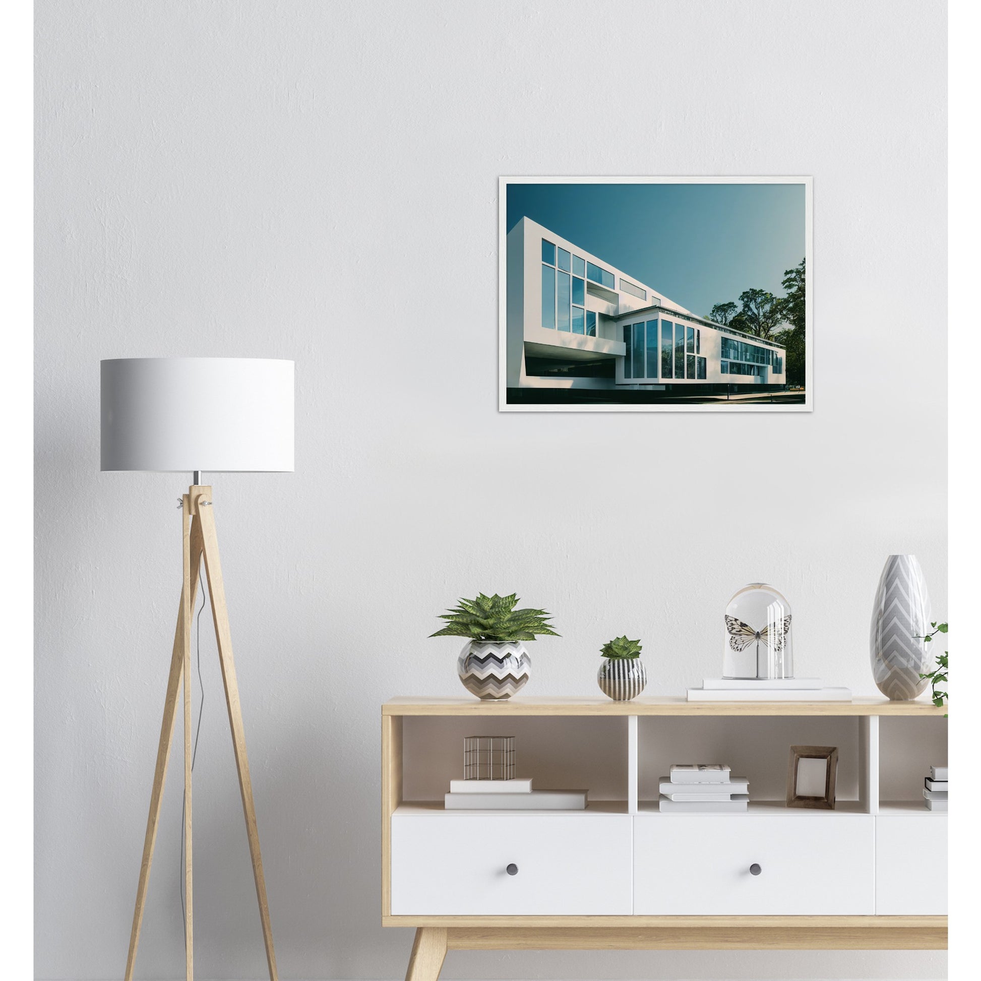 Poster mit Rahmen (Holz) - Museumsqualität - Modern Architecture - Barcelona - Fineart - Wandkunst - Poster with frame - vintage architecture - future architecture spain - home castle - artwork - art brand - printed cup personalized - pixelboys - madrid - Kunstdrucke - wandbilder - wall art - Kunst auf Tassen - Office Poster - Gastrotassen - Wanddekoration - Geschenkidee - Skyline - Barcelona - city Architecture - urbanism -